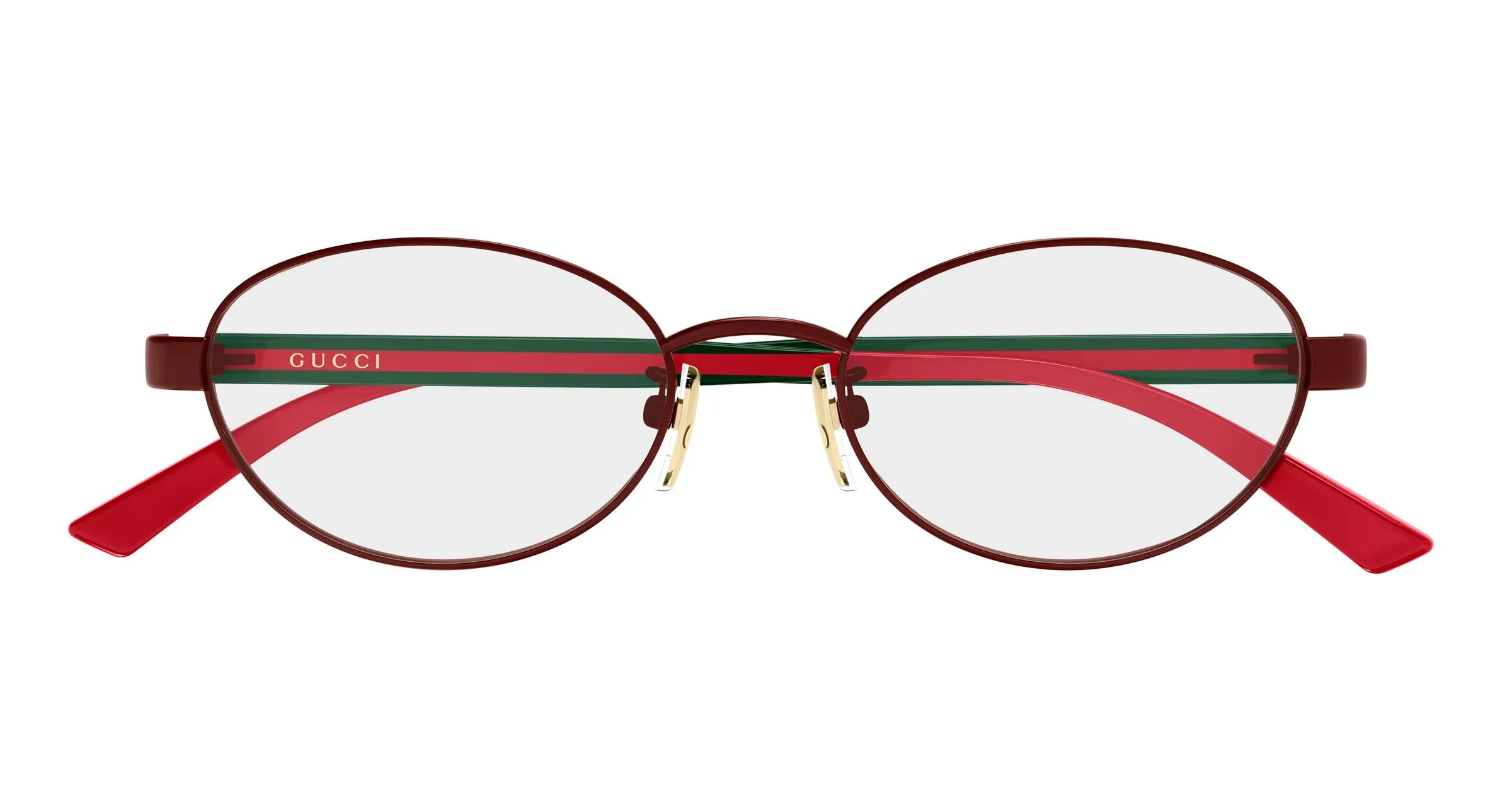 Gucci GG2145OJ 003 Montature da vista Titanio Bordeaux Trasparente Rotonda - immagine 2