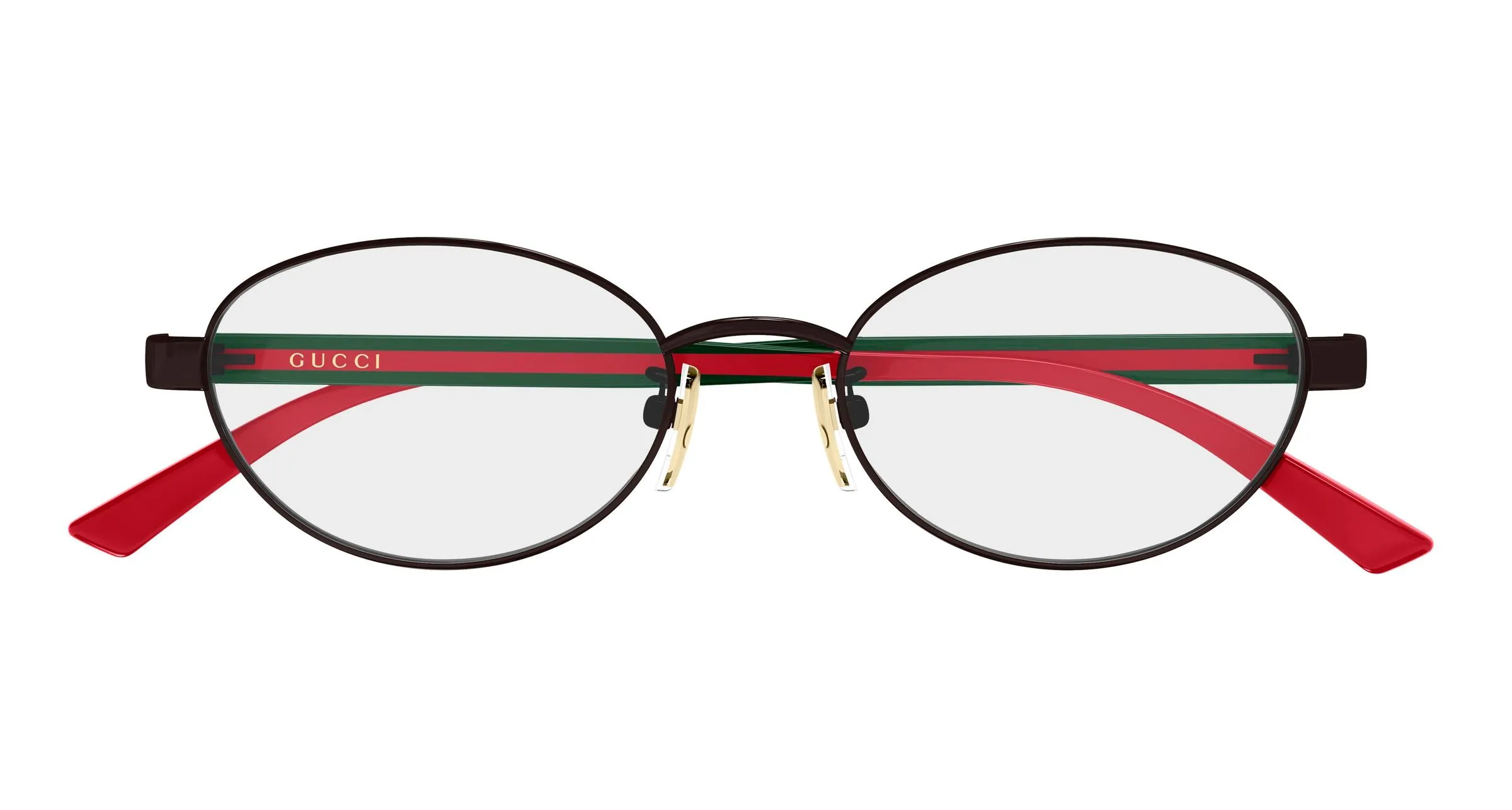 Gucci GG2145OJ 002 Montature da vista Titanio Marrone Trasparente Rotonda - immagine 2
