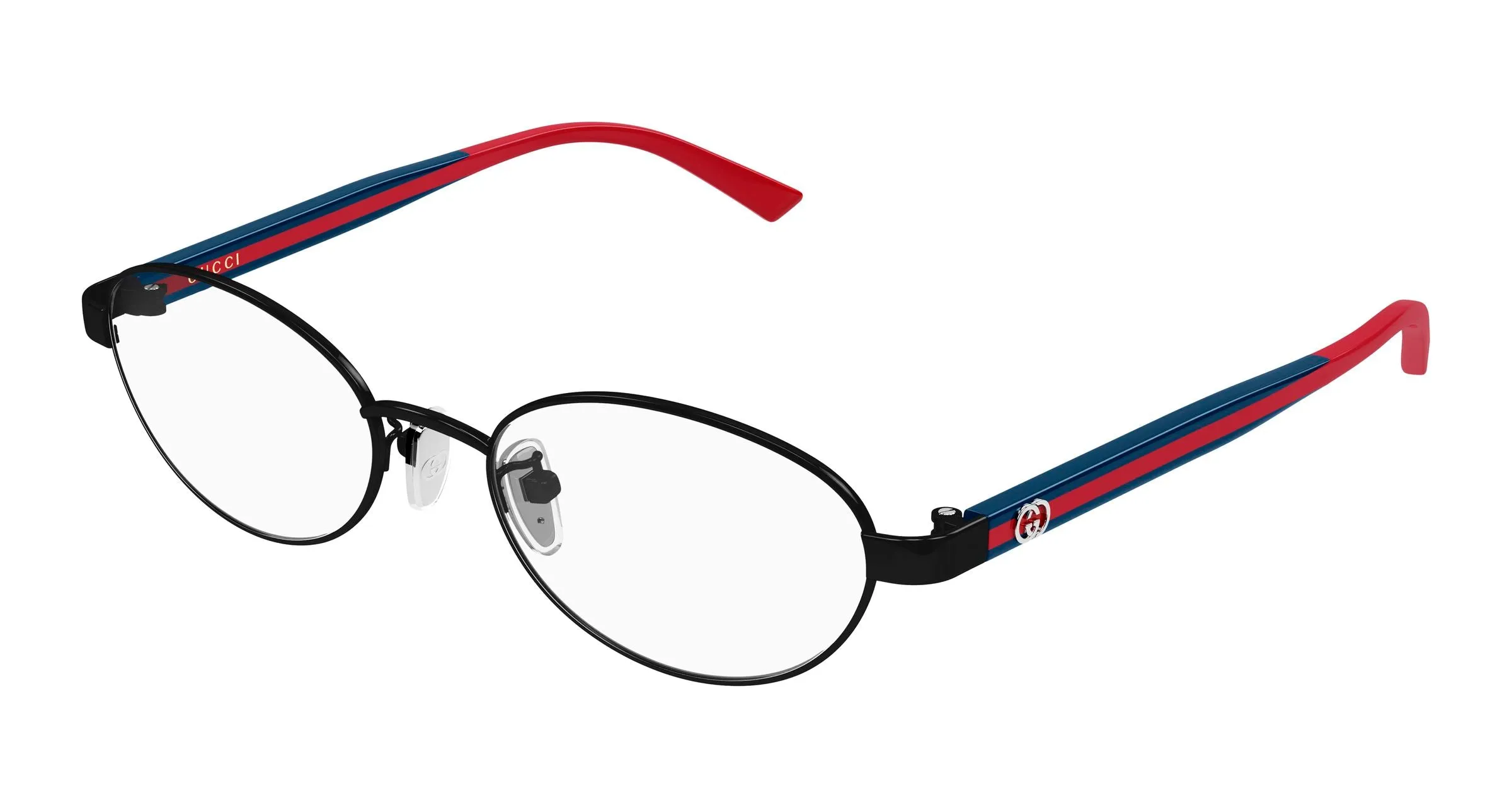Gucci GG2145OJ 001 Montature da vista Titanio Nero Trasparente Rotonda - immagine 1