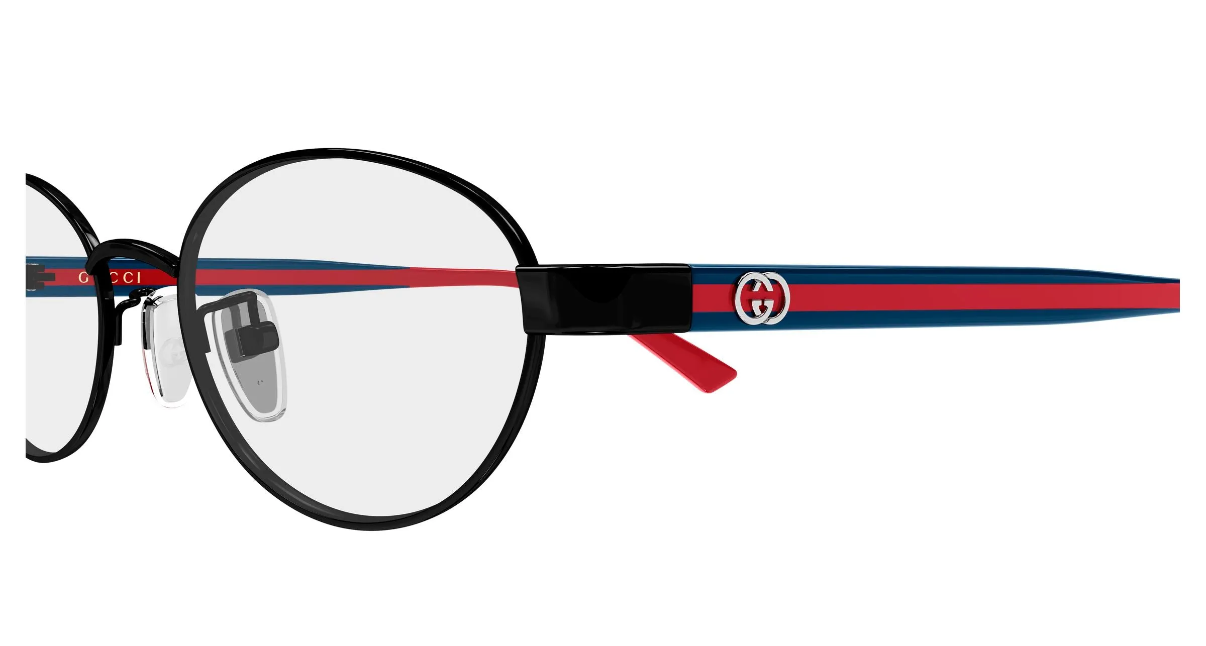 Gucci GG2145OJ 001 Montature da vista Titanio Nero Trasparente Rotonda - immagine 3