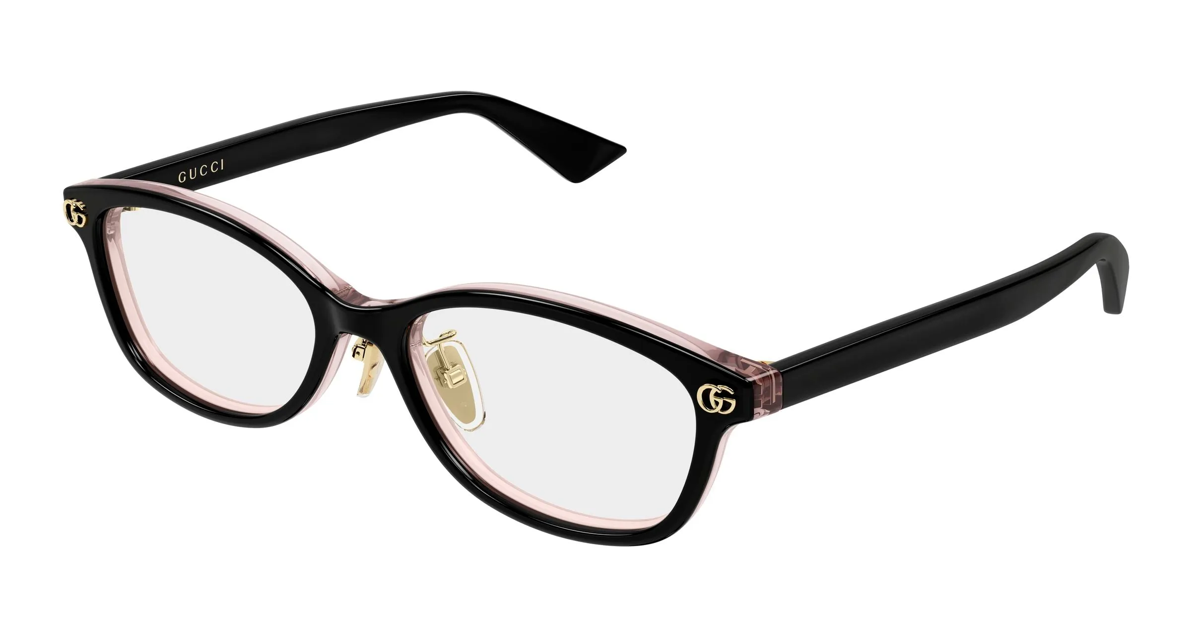 Gucci GG2144OJ 005 Montature da vista Acetato Nero Trasparente Squadrata - immagine 1