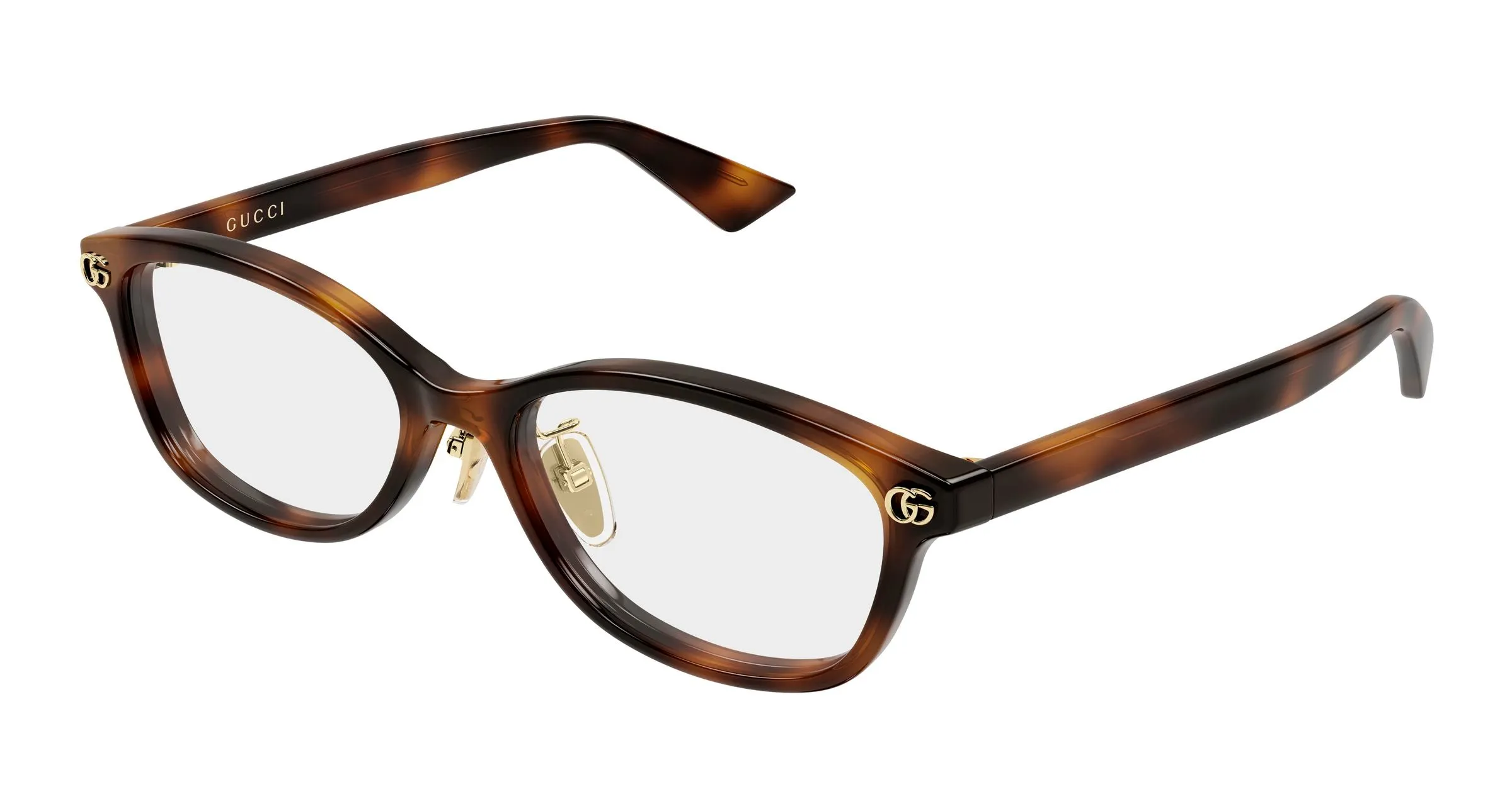 Gucci GG2144OJ 002 Montature da vista Acetato Havana Trasparente Squadrata - immagine 1