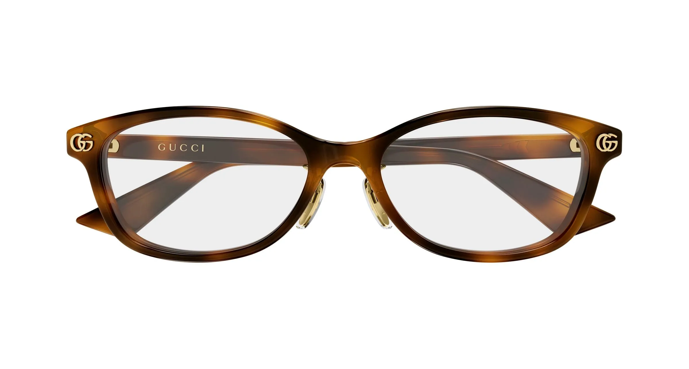 Gucci GG2144OJ 002 Montature da vista Acetato Havana Trasparente Squadrata - immagine 2