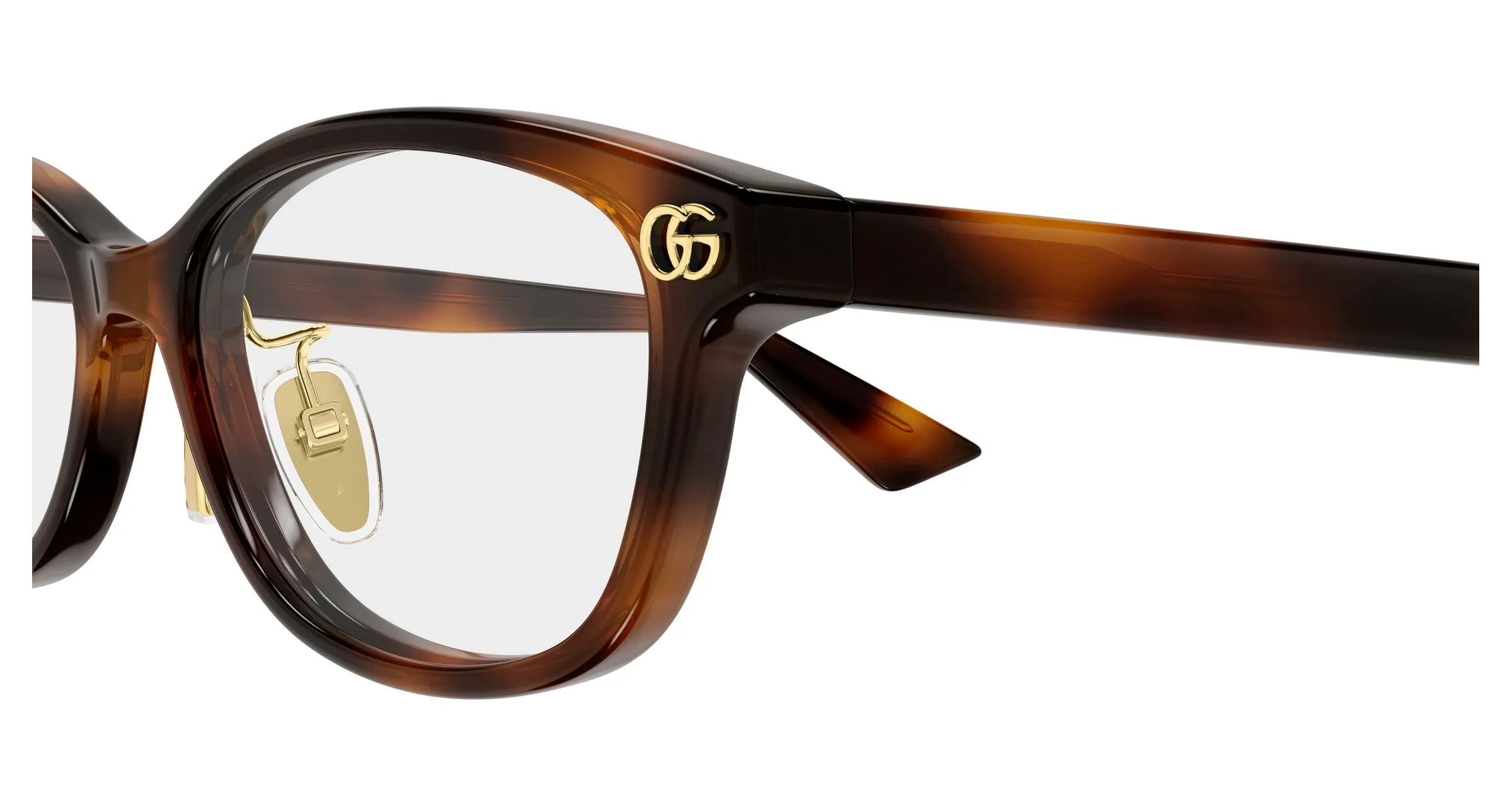 Gucci GG2144OJ 002 Montature da vista Acetato Havana Trasparente Squadrata - immagine 3