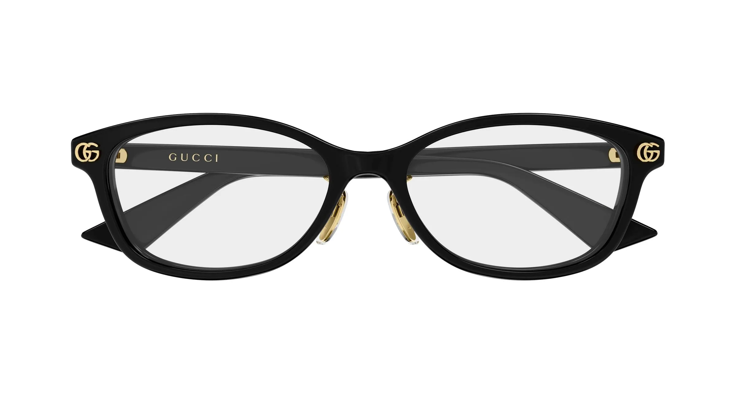 Gucci GG2144OJ 001 Montature da vista Acetato Nero Trasparente Squadrata - immagine 2