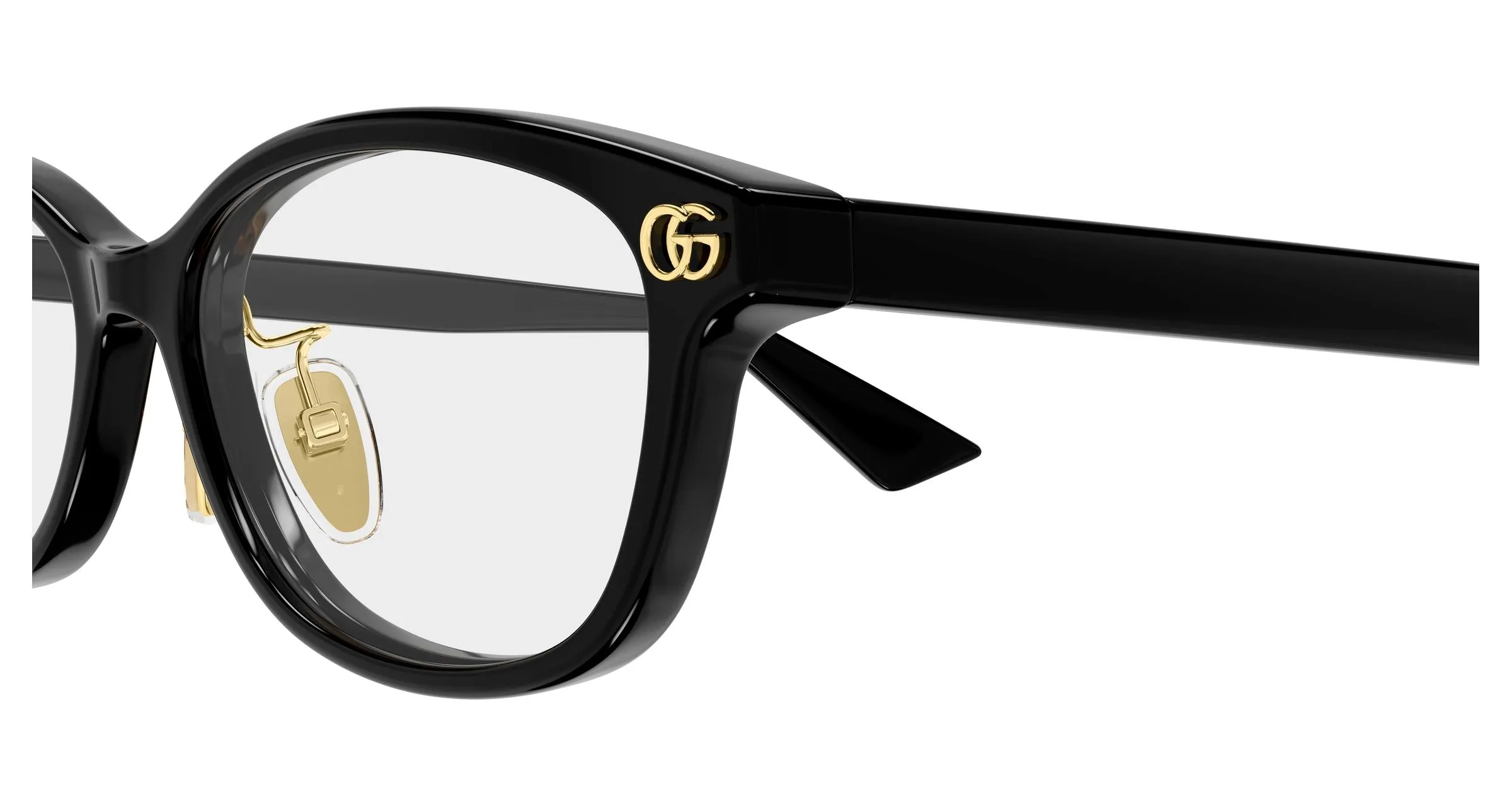 Gucci GG2144OJ 001 Montature da vista Acetato Nero Trasparente Squadrata - immagine 3