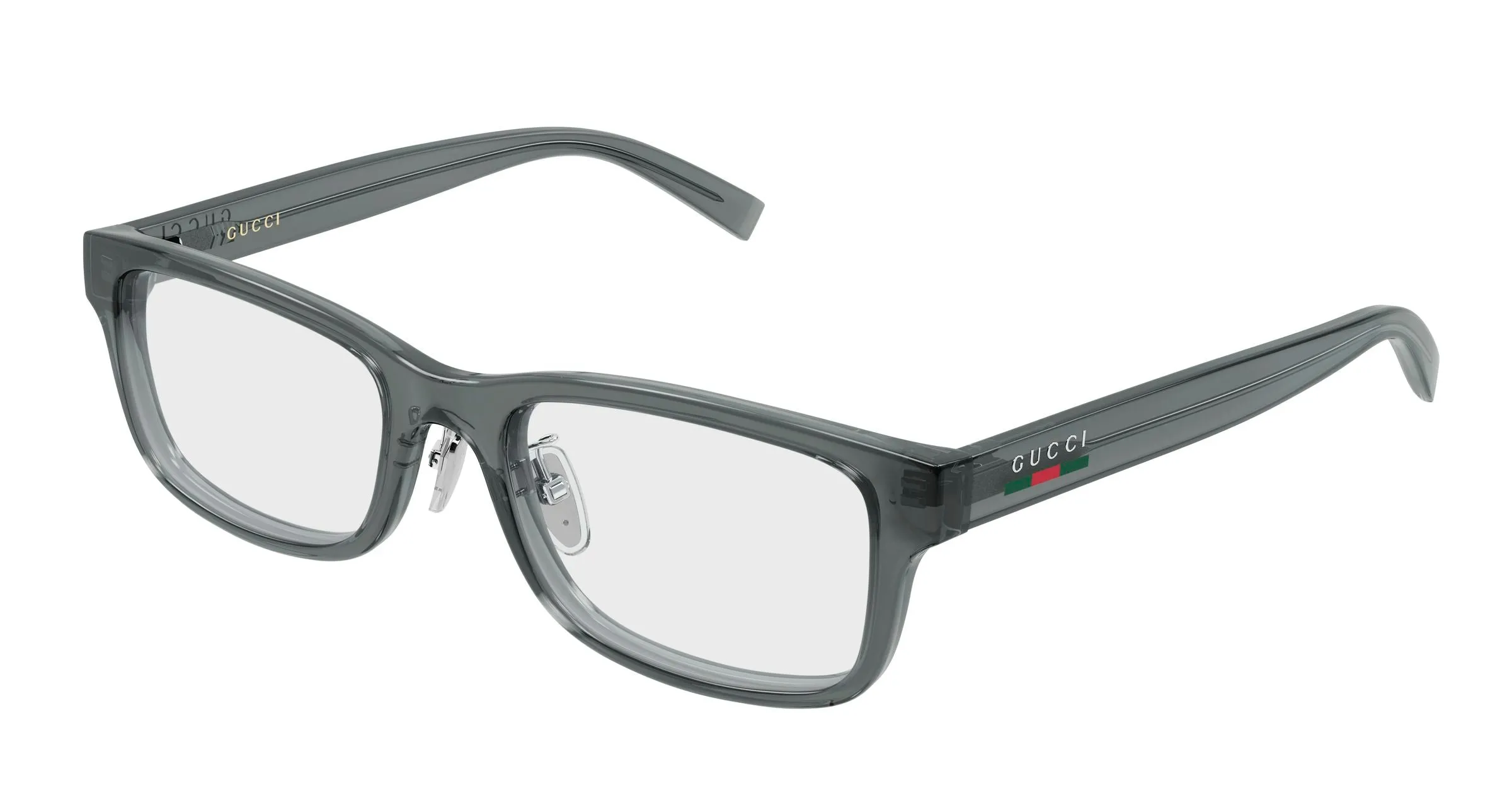 Gucci GG2143OJ 005 Montature da vista Iniettato Grigio Trasparente Squadrata - immagine 1