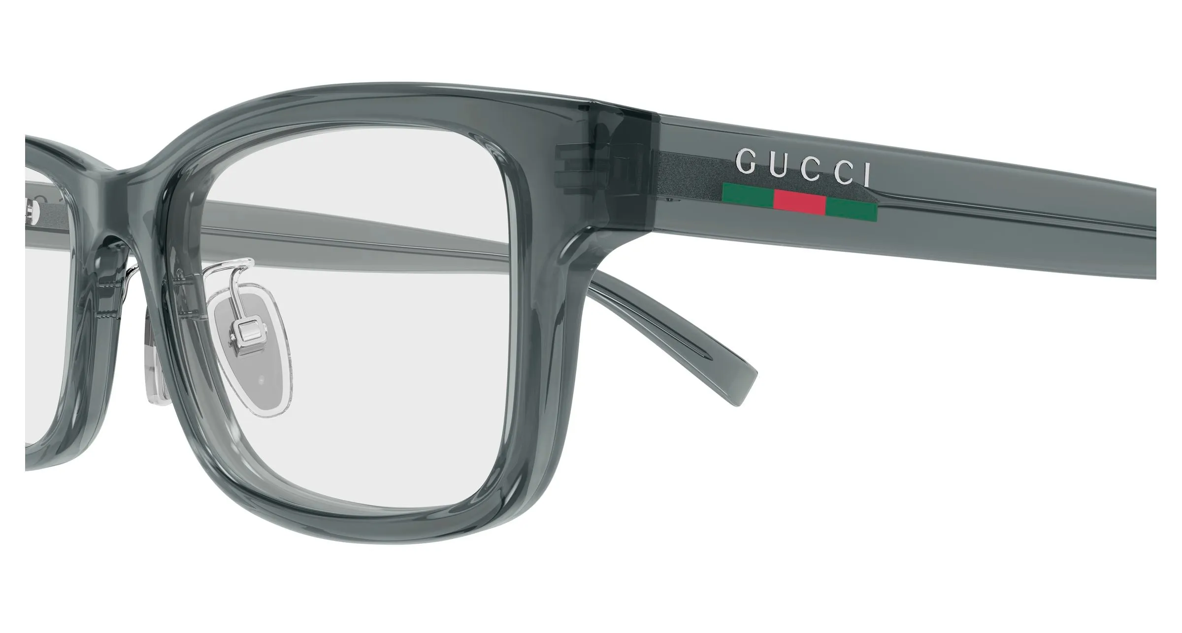 Gucci GG2143OJ 005 Montature da vista Iniettato Grigio Trasparente Squadrata - immagine 3