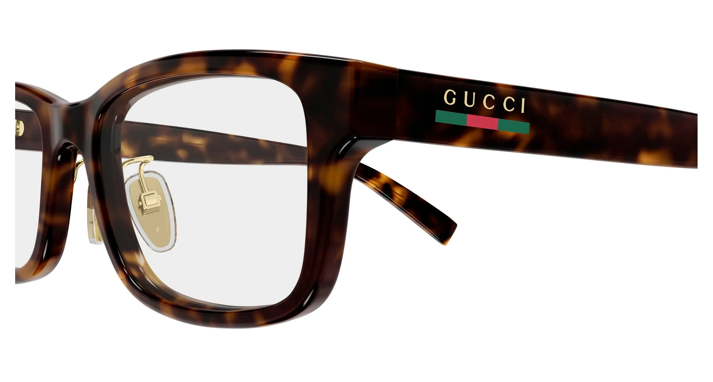 Gucci GG2143OJ 002 Montature da vista Iniettato Havana Trasparente Squadrata - immagine 3