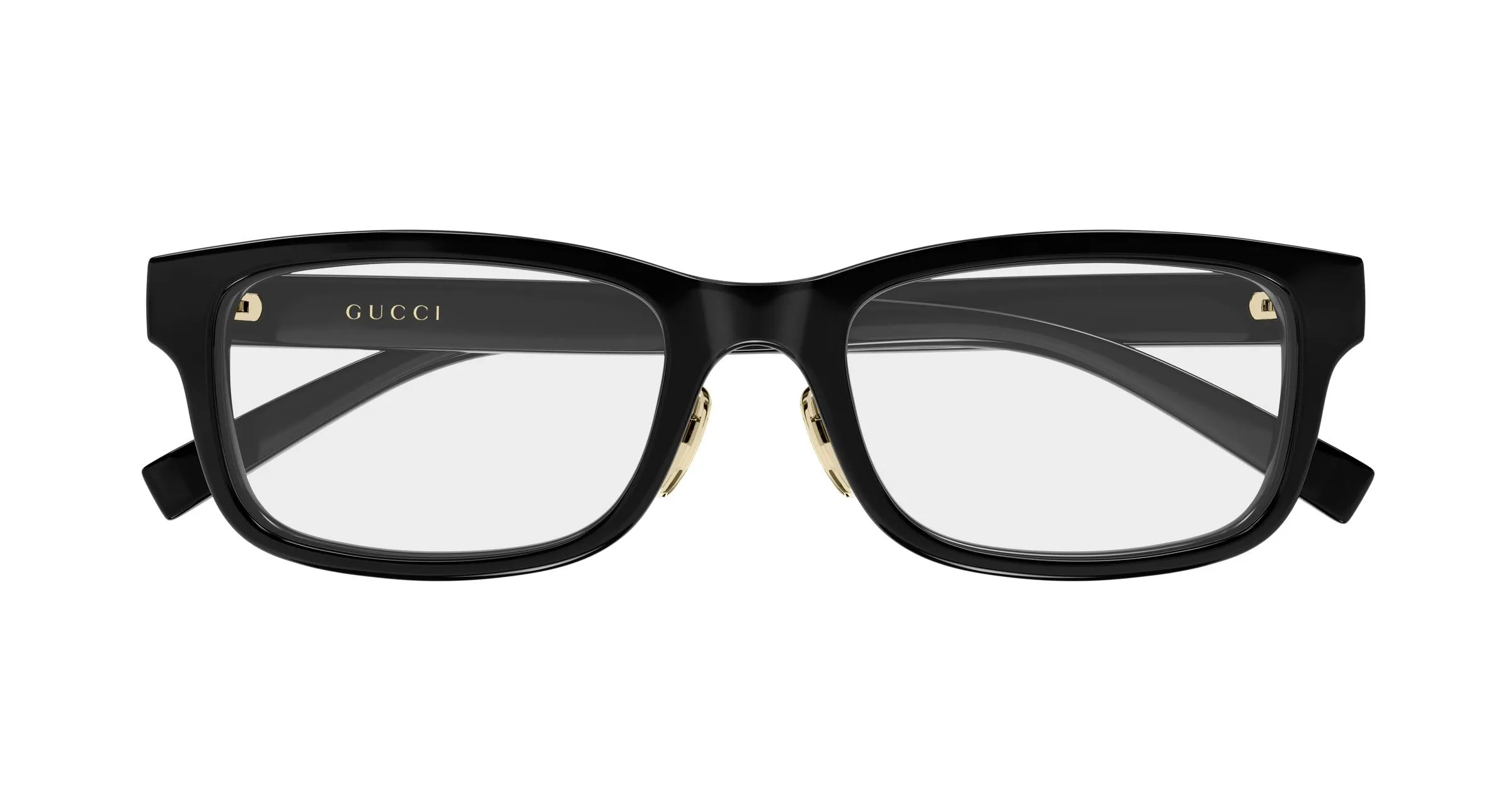 Gucci GG2143OJ 001 Montature da vista Iniettato Nero Trasparente Squadrata - immagine 2