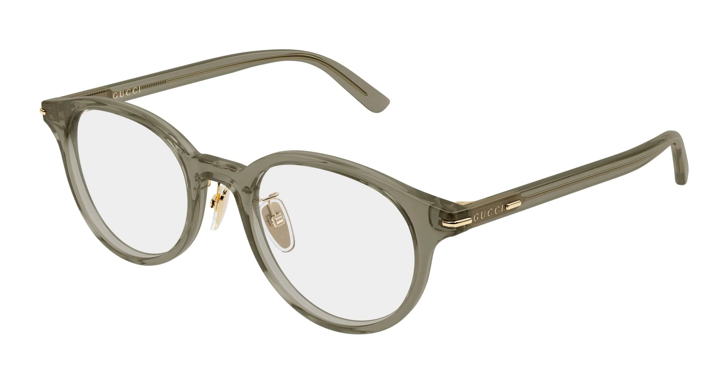 Gucci GG2142OJ 003 Montature da vista Acetato Marrone Trasparente Rotonda - immagine 1