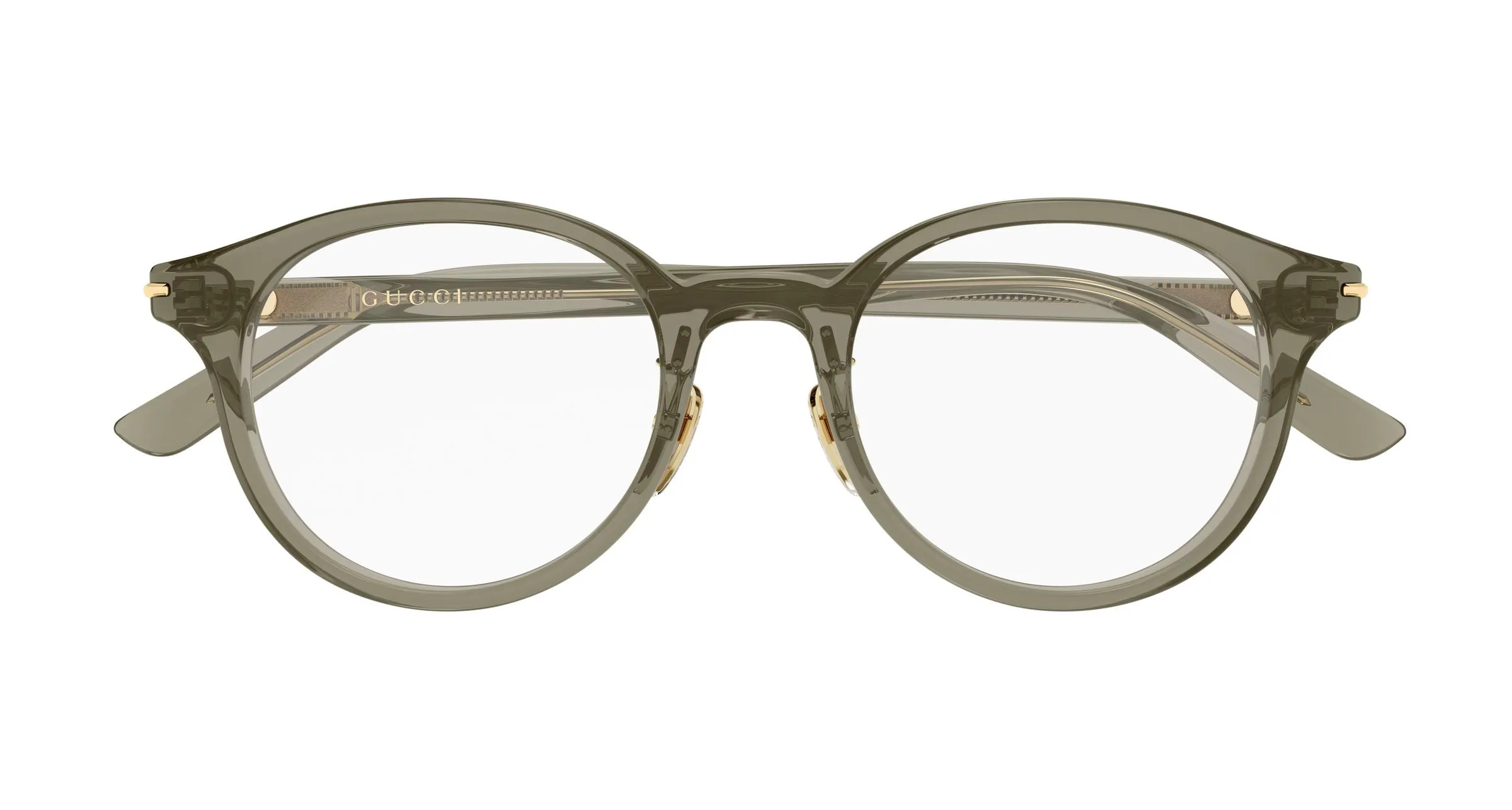 Gucci GG2142OJ 003 Montature da vista Acetato Marrone Trasparente Rotonda - immagine 2
