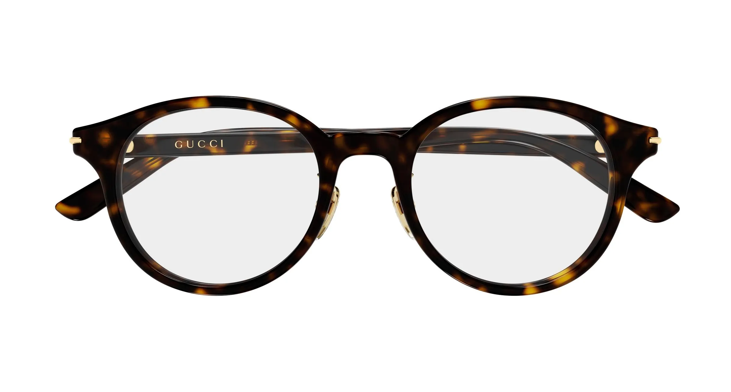 Gucci GG2142OJ 002 Montature da vista Acetato Havana Trasparente Rotonda - immagine 2