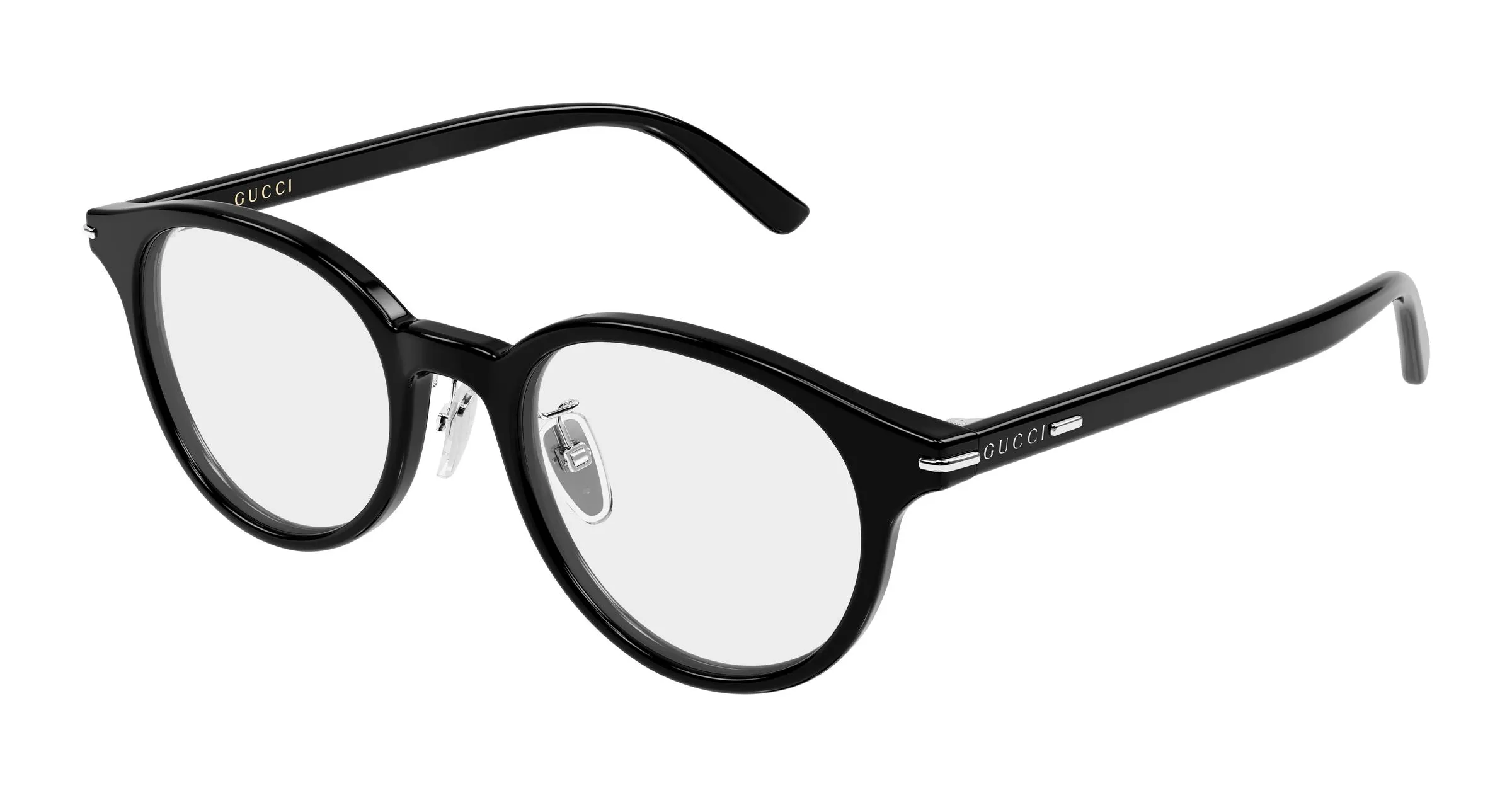 Gucci GG2142OJ 001 Montature da vista Acetato Nero Trasparente Rotonda - immagine 1