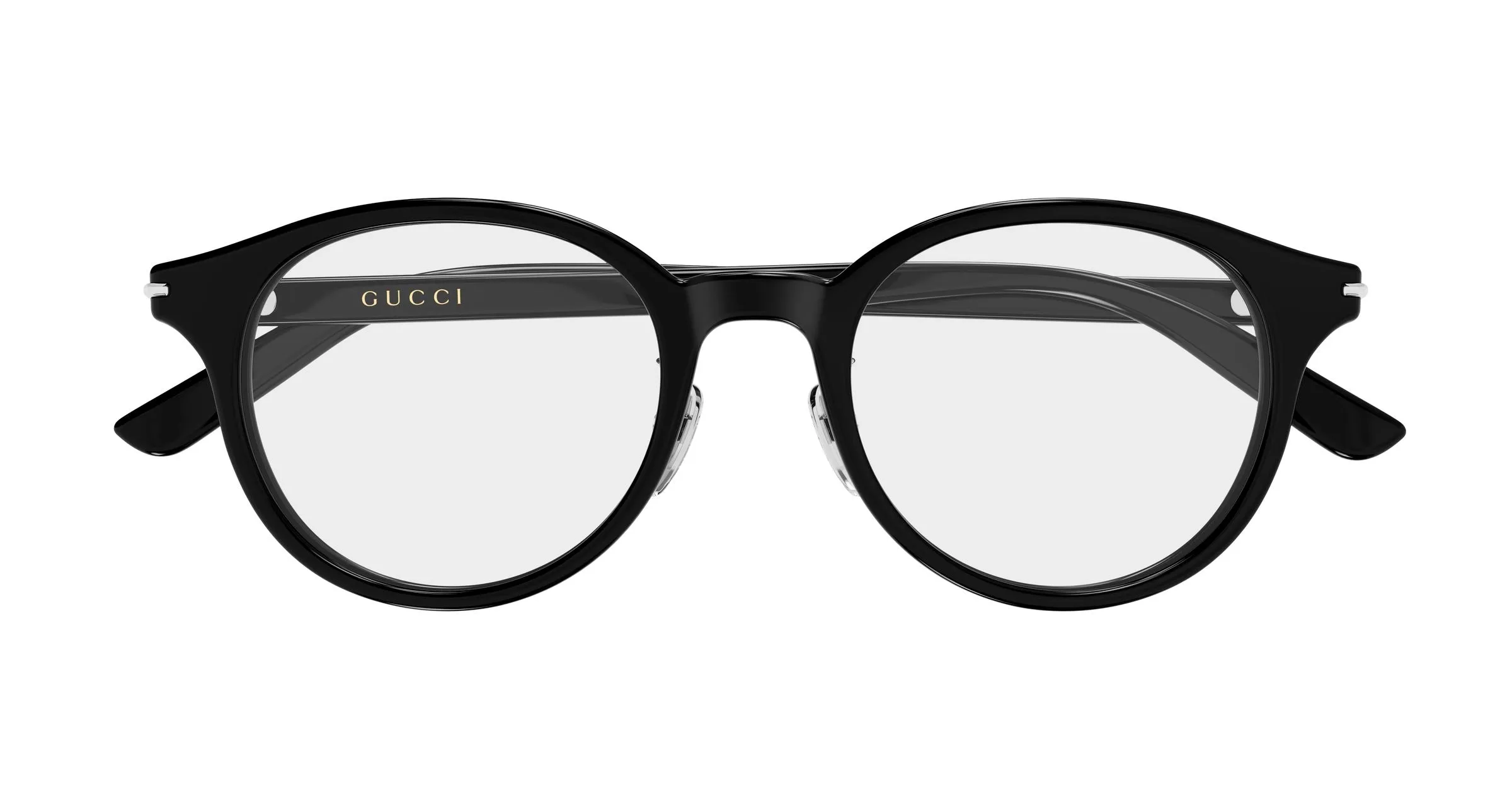 Gucci GG2142OJ 001 Montature da vista Acetato Nero Trasparente Rotonda - immagine 2