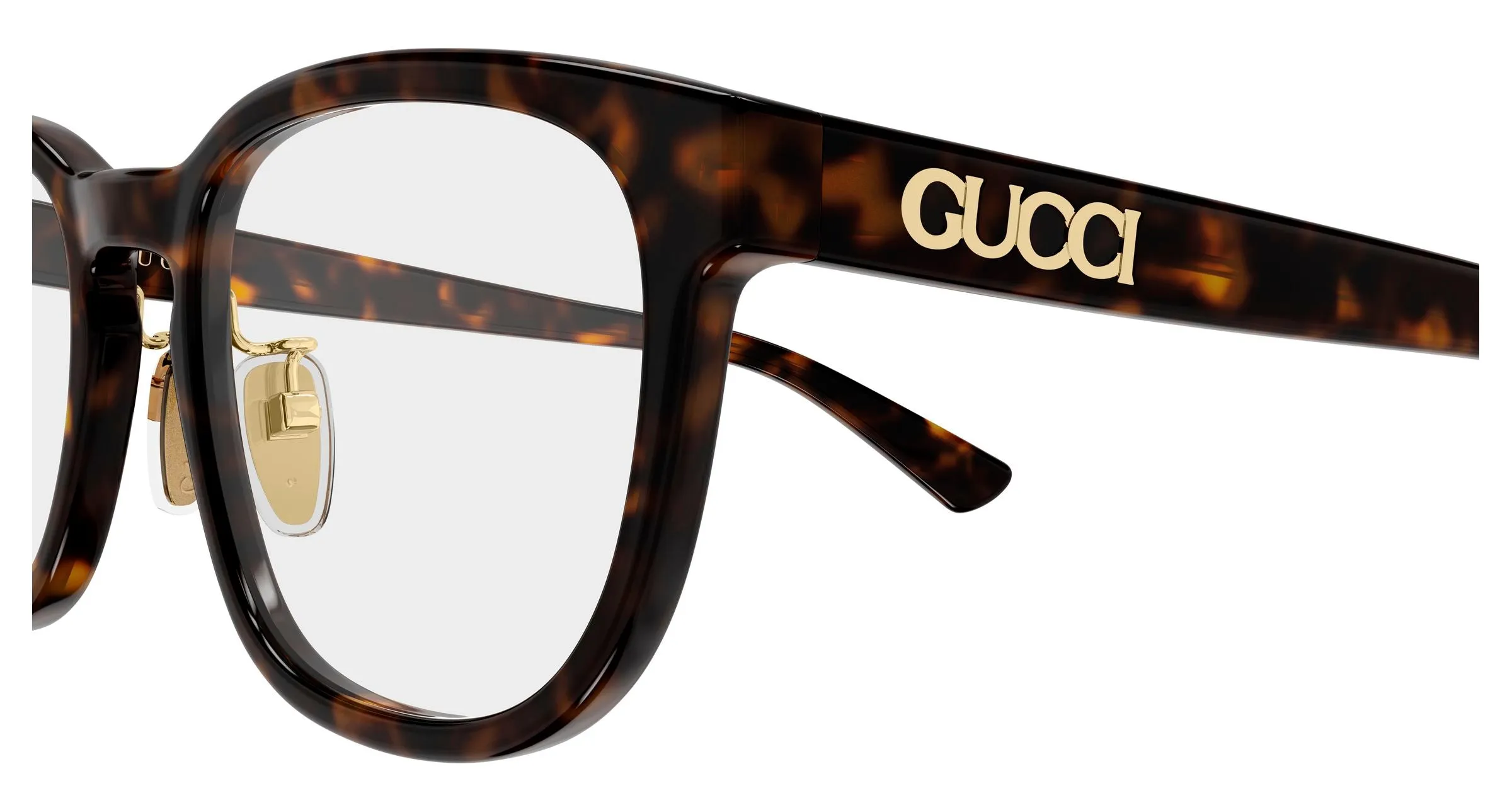 Gucci GG2139OK 002 Montature da vista Acetato Havana Trasparente Rotonda - immagine 3