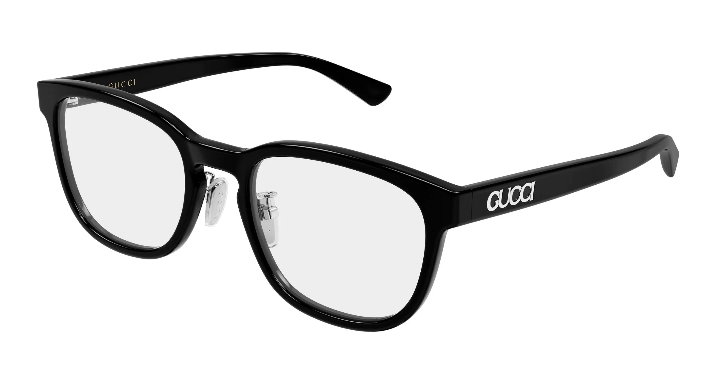 Gucci GG2139OK 001 Montature da vista Acetato Nero Trasparente Rotonda - immagine 1