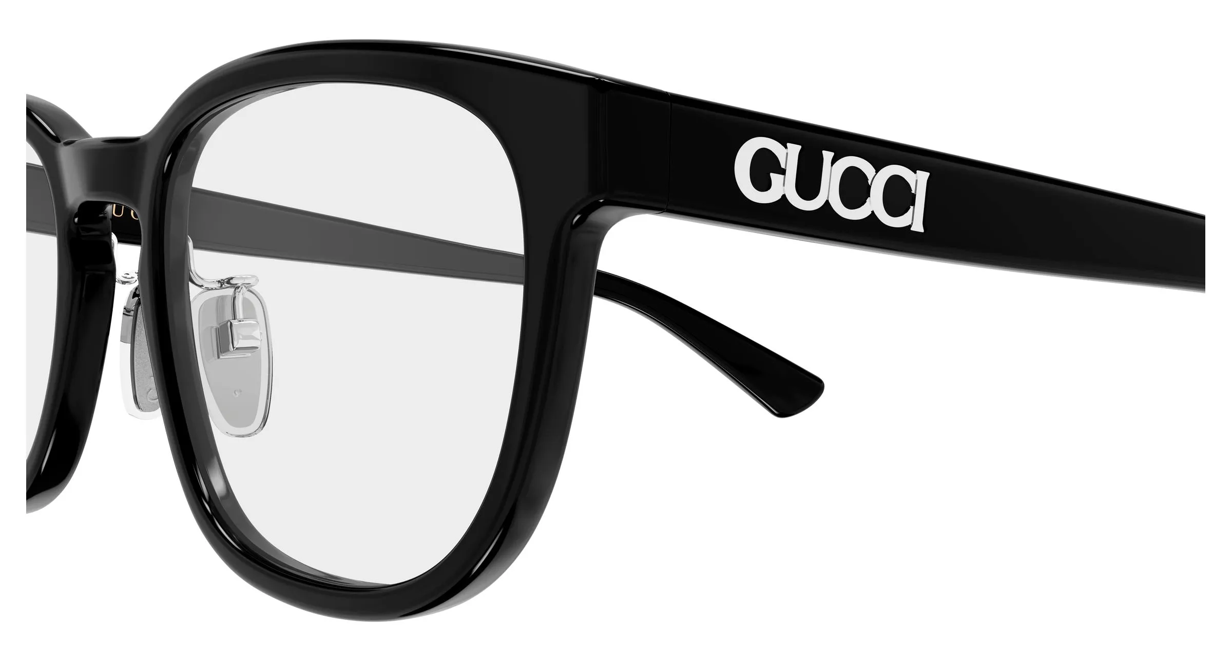 Gucci GG2139OK 001 Montature da vista Acetato Nero Trasparente Rotonda - immagine 3