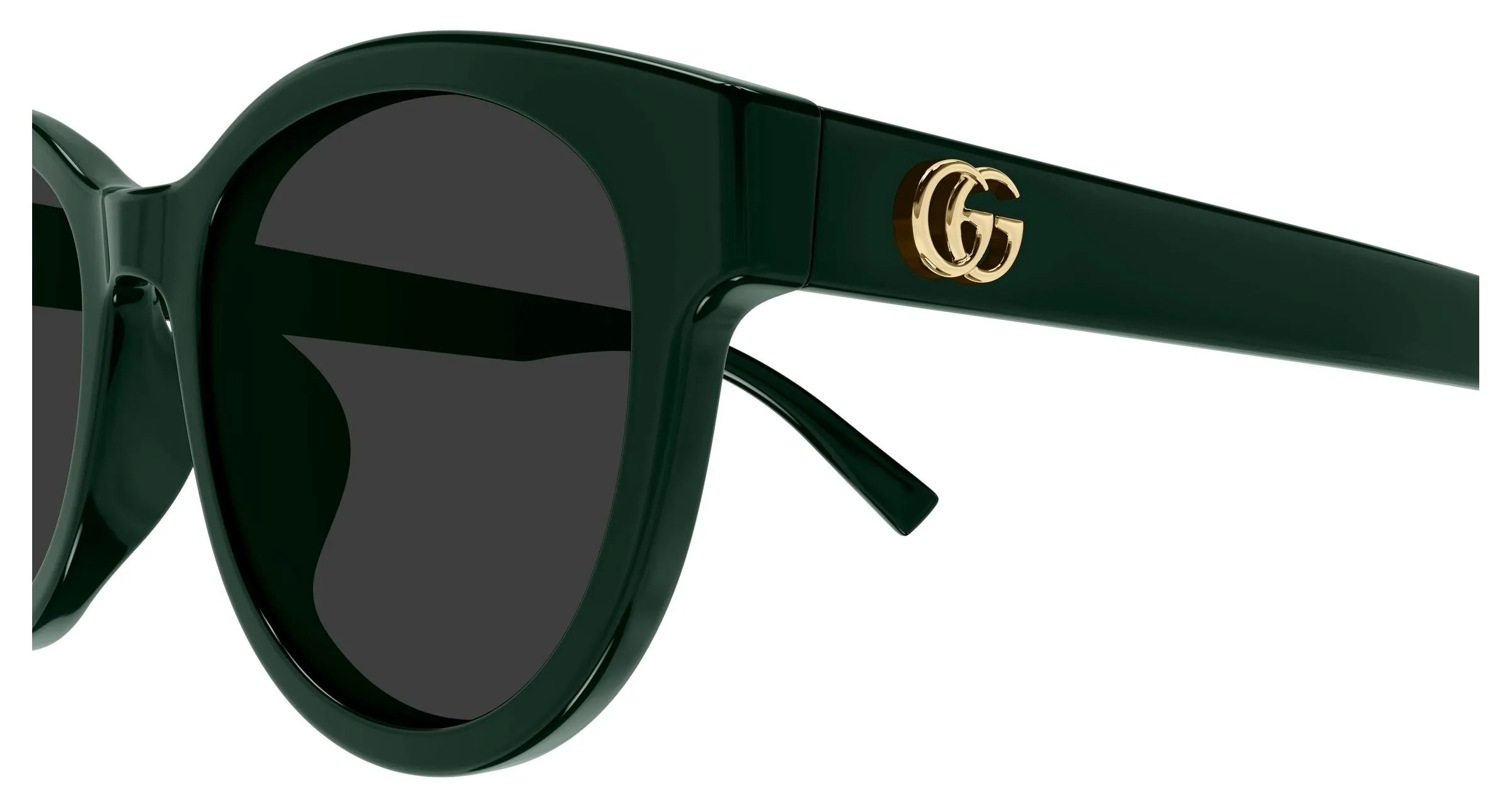 Gucci GG2127SK 004 Occhiali da sole Acetato Verde Grigio Rotonda - immagine 3