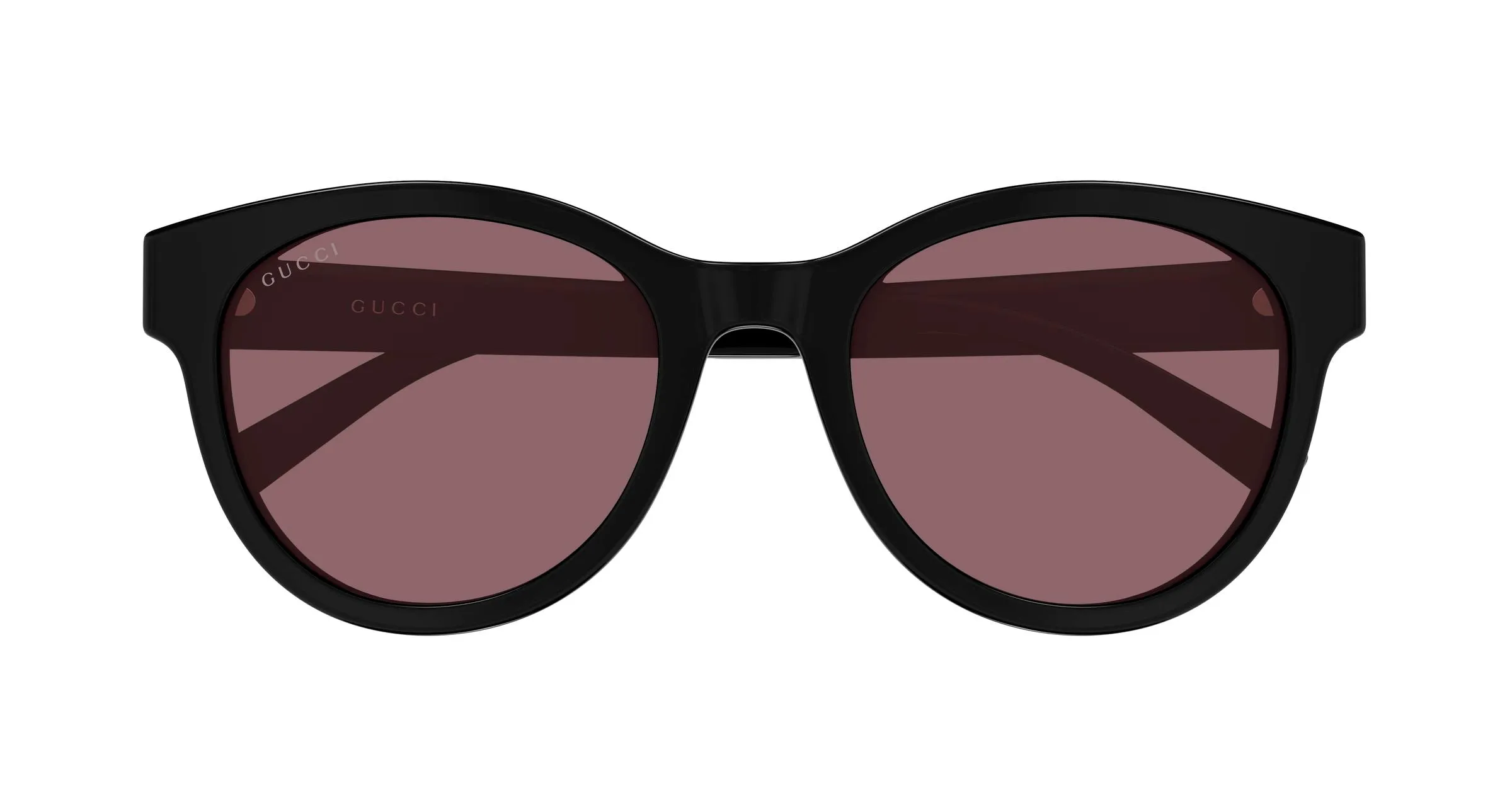 Gucci GG2127SK 003 Occhiali da sole Acetato Nero Rosso Rotonda - immagine 2