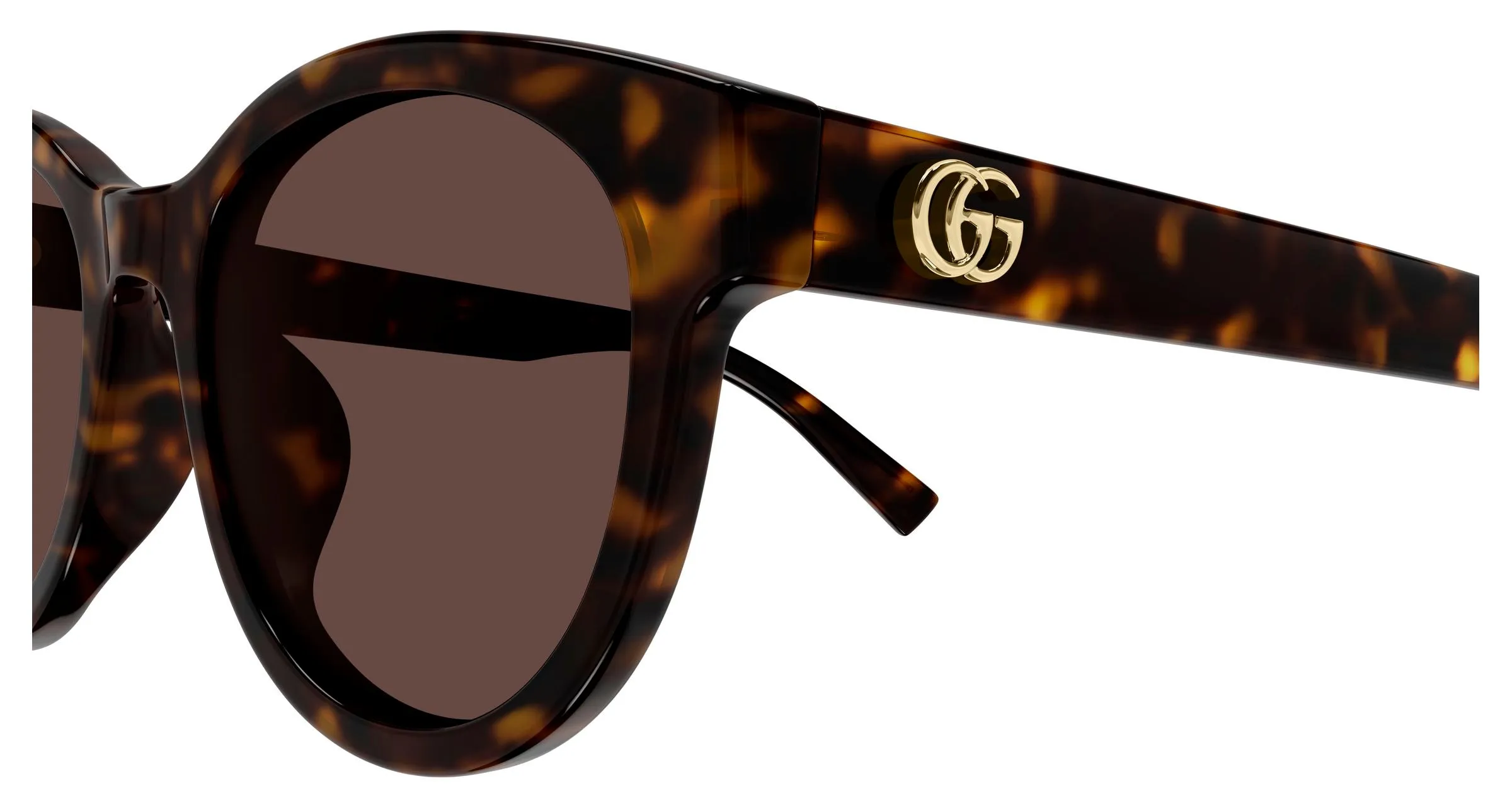 Gucci GG2127SK 002 Occhiali da sole Acetato Havana Marrone Rotonda - immagine 3