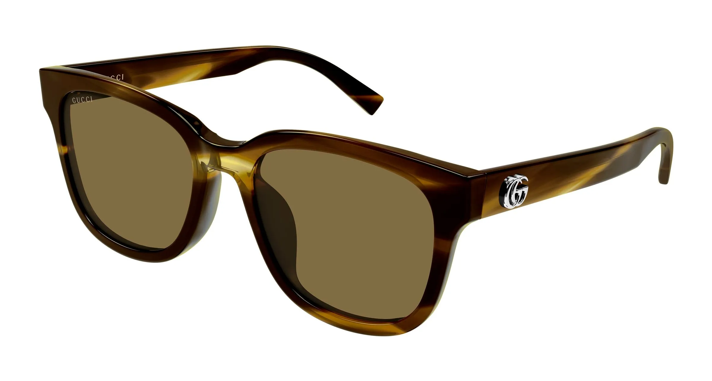 Gucci GG2126SK 003 Occhiali da sole Acetato Havana Marrone Rotonda - immagine 1