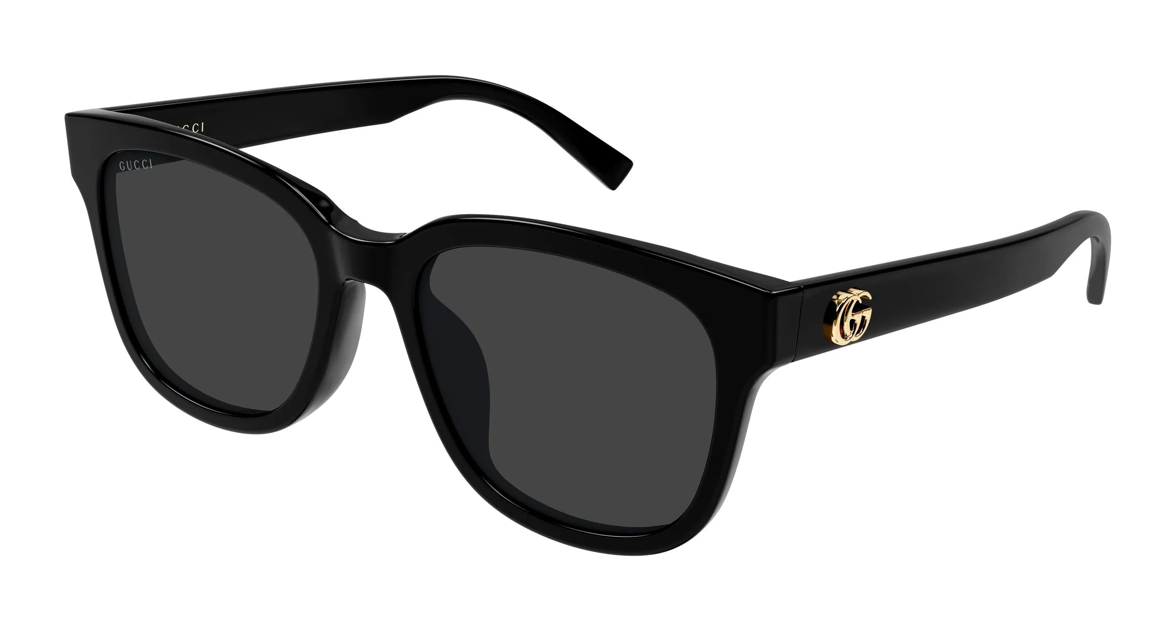 Gucci GG2126SK 001 Occhiali da sole Acetato Nero Grigio Rotonda - immagine 1