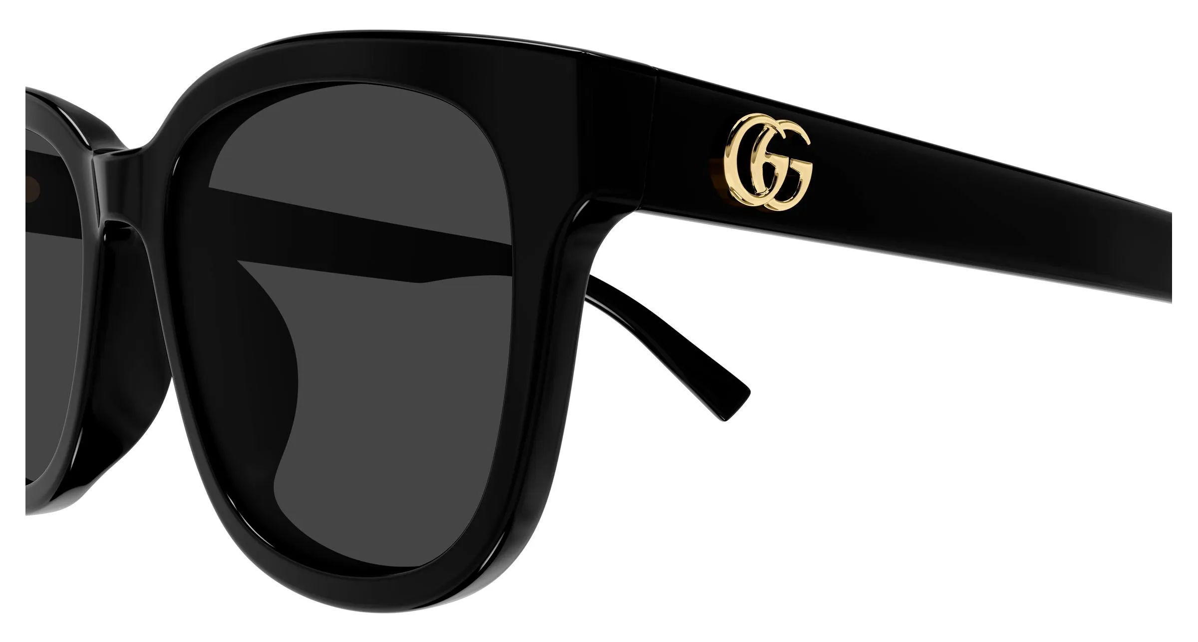 Gucci GG2126SK 001 Occhiali da sole Acetato Nero Grigio Rotonda - immagine 3