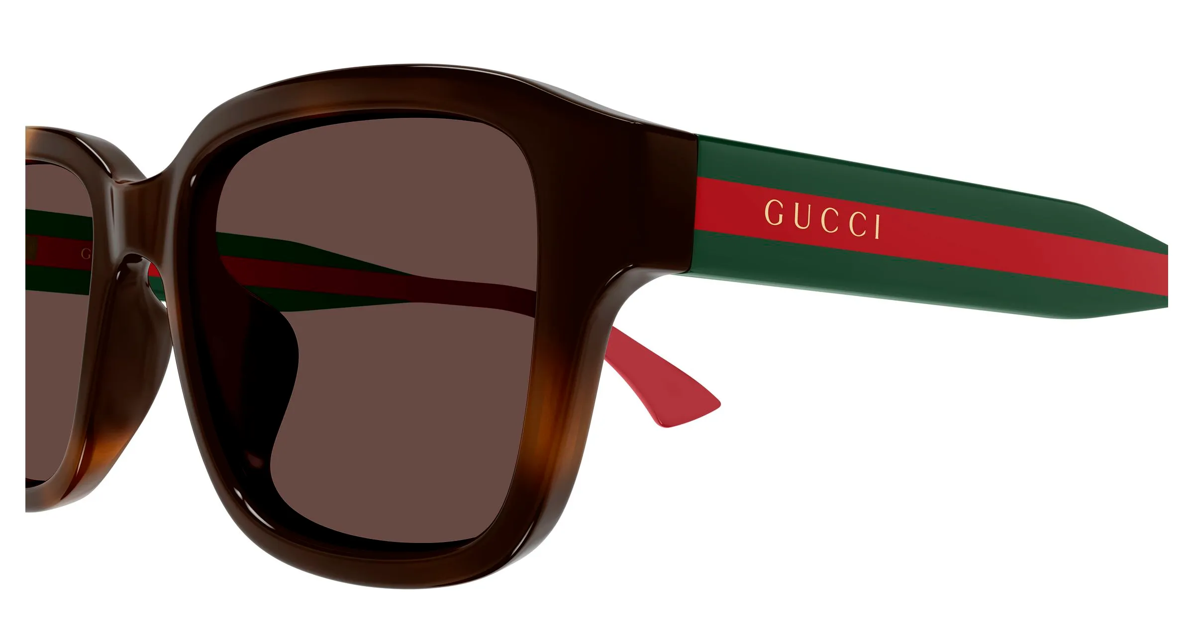 Gucci GG2120SA 002 Occhiali da sole Acetato Havana Marrone Squadrata - immagine 3
