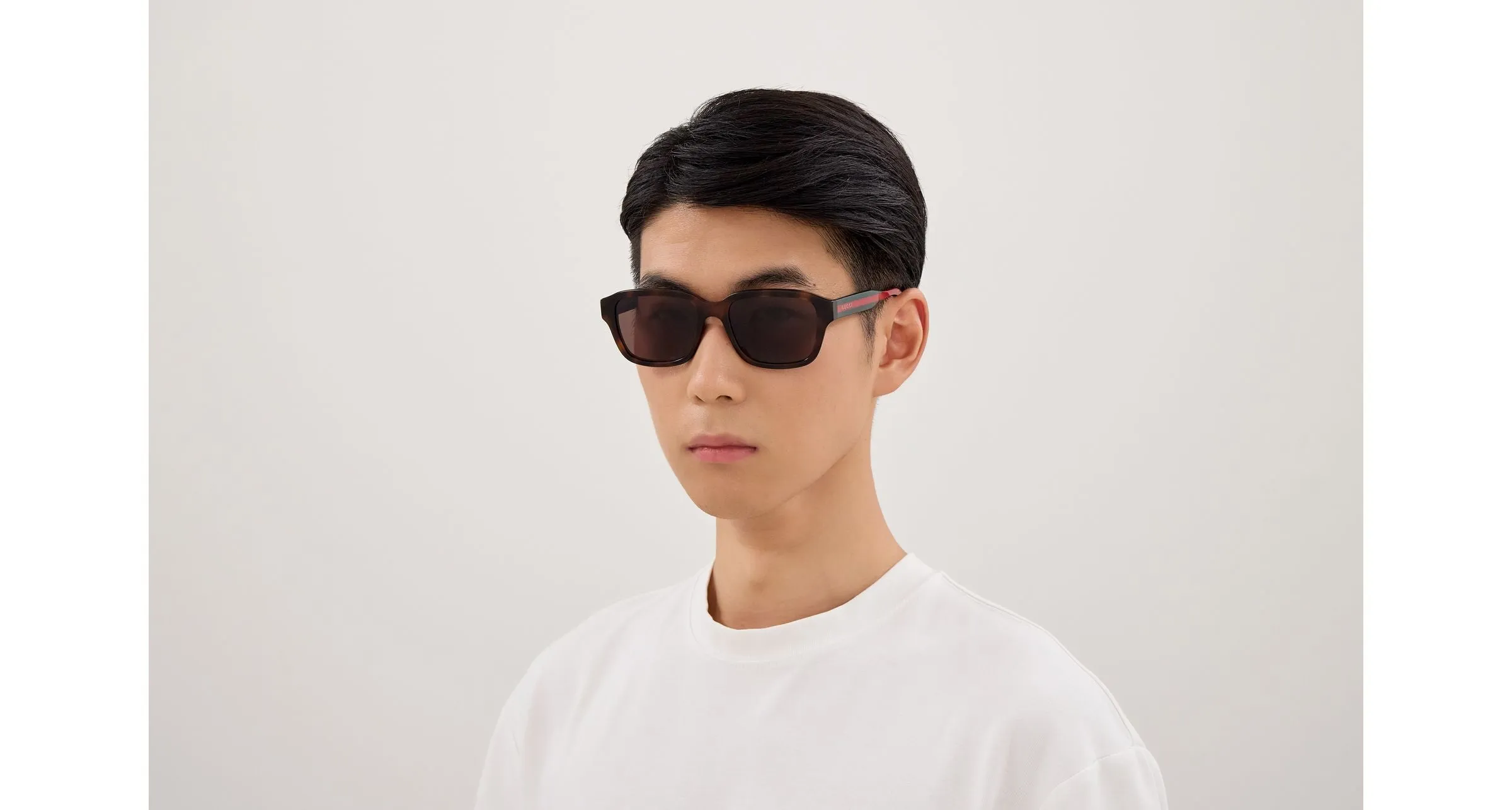 Gucci GG2120SA 002 Occhiali da sole Acetato Havana Marrone Squadrata - immagine 4