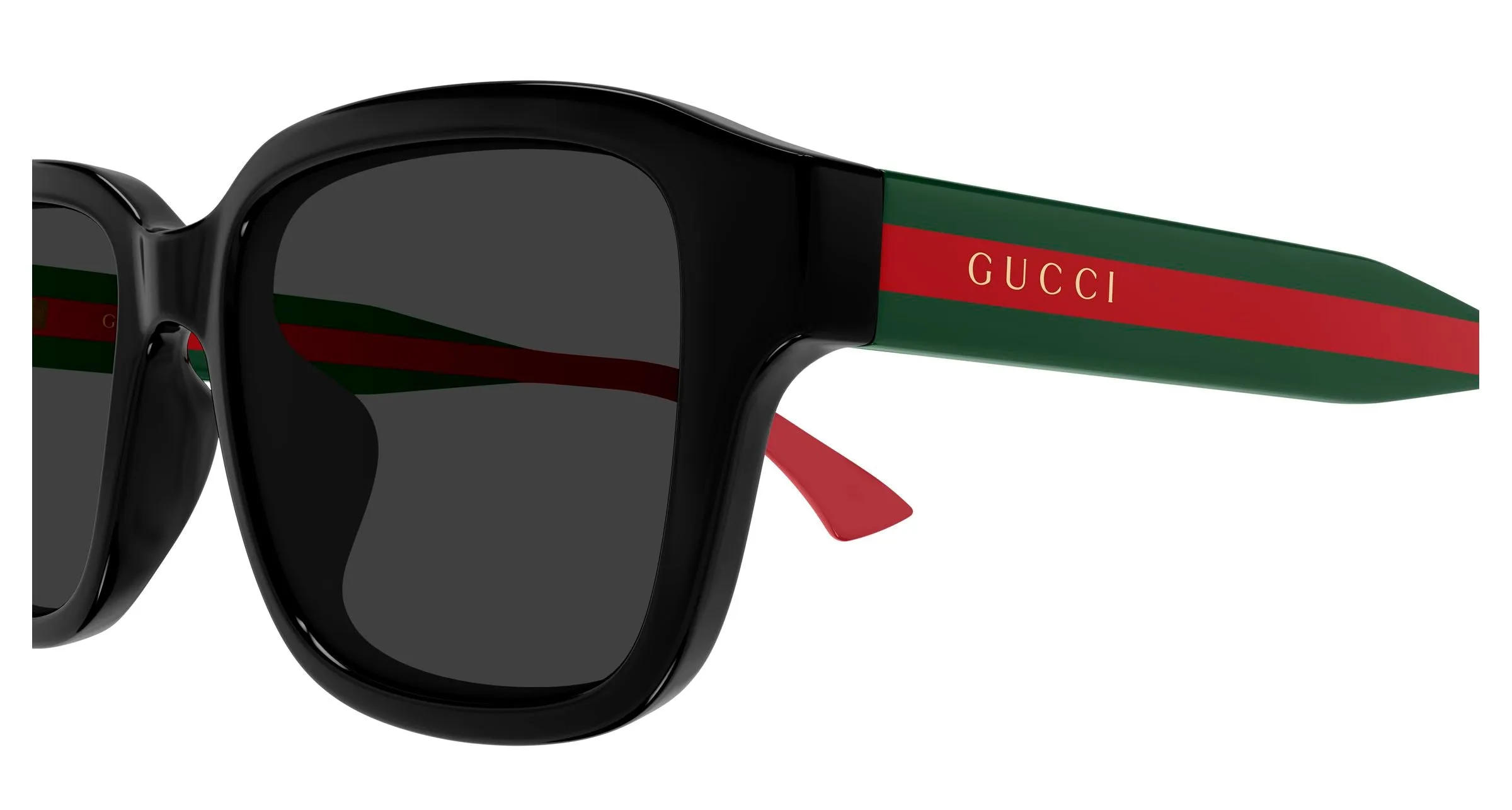 Gucci GG2120SA 001 Occhiali da sole Acetato Nero Grigio Squadrata - immagine 3