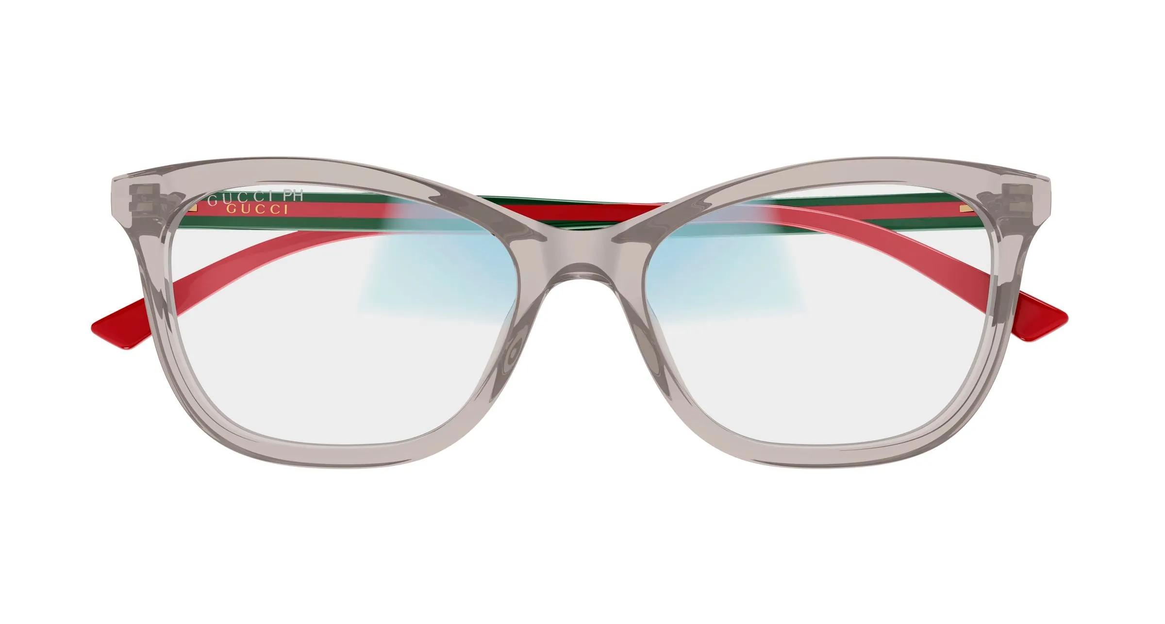 Gucci GG2117S 001 Occhiali da sole Acetato Grigio Trasparente Cat Eye Fotocromatico - immagine 2