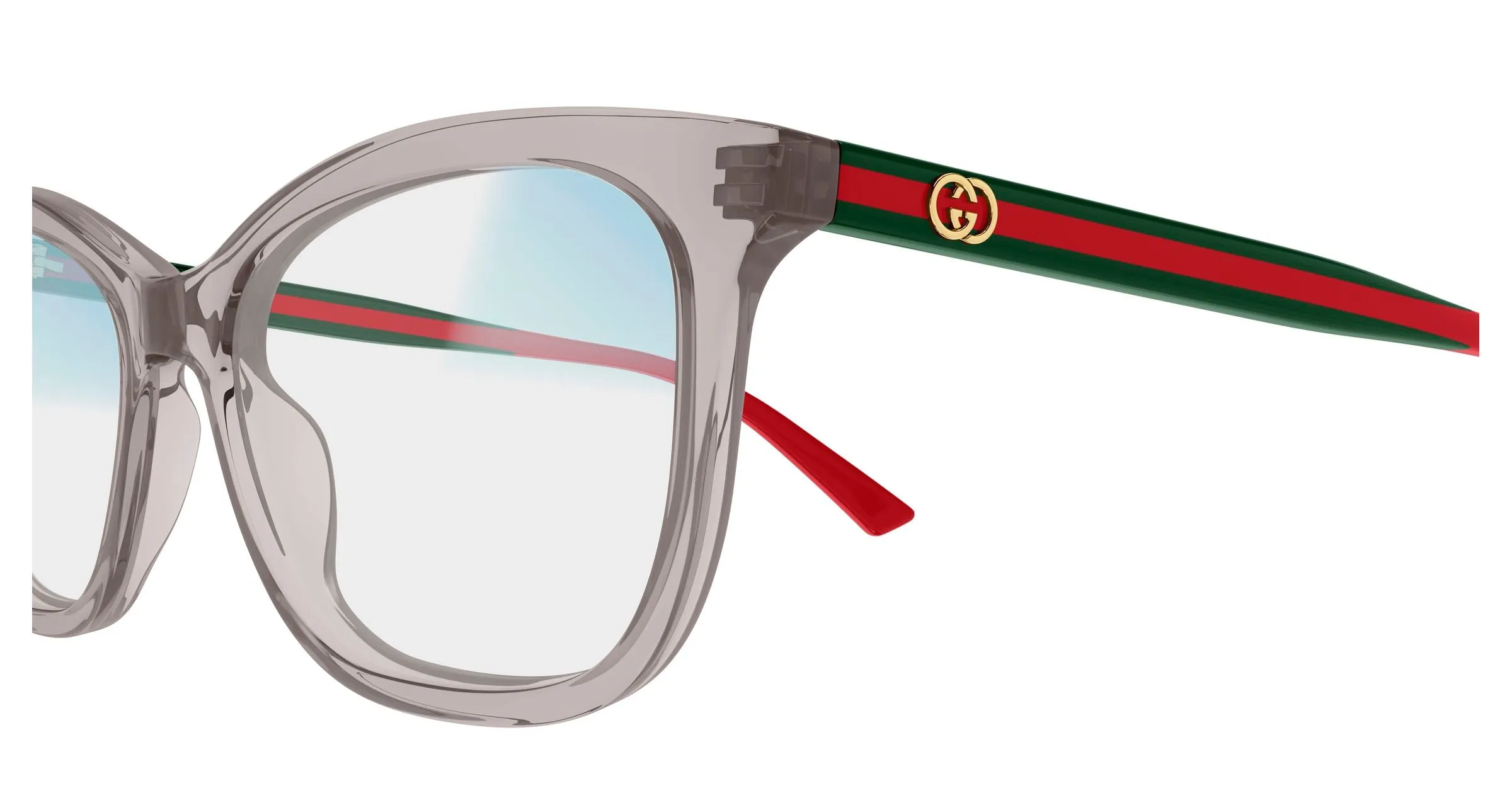 Gucci GG2117S 001 Occhiali da sole Acetato Grigio Trasparente Cat Eye Fotocromatico - immagine 3