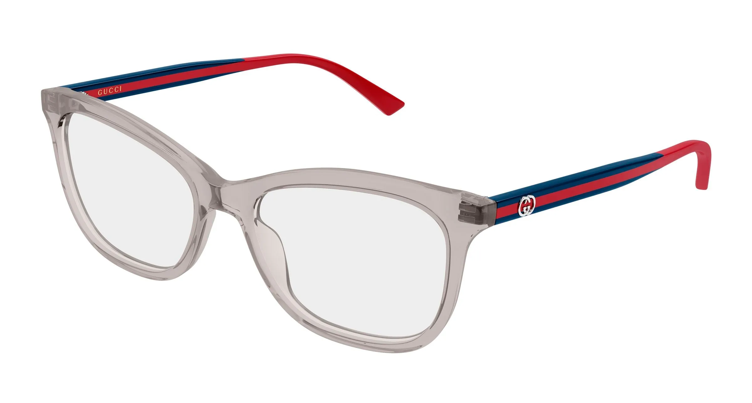 Gucci GG2117O 004 Montature da vista Acetato Grigio Trasparente Cat Eye - immagine 1