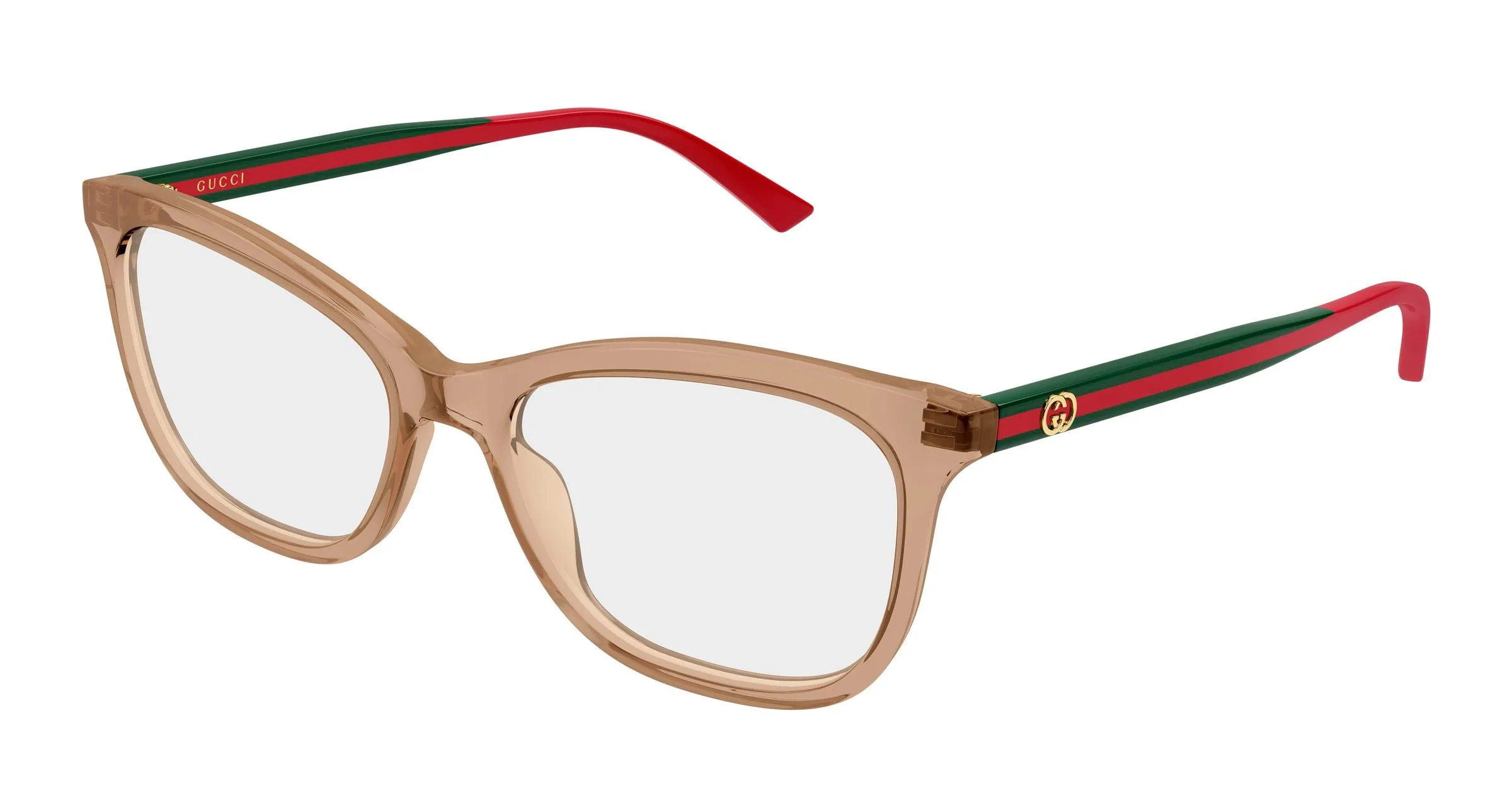 Gucci GG2117O 003 Montature da vista Acetato Marrone Trasparente Cat Eye - immagine 1