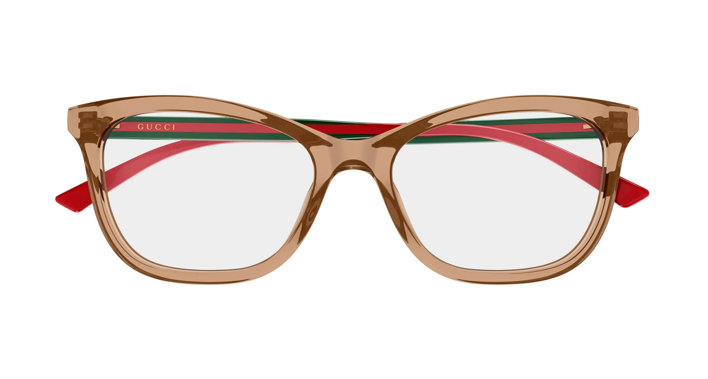 Gucci GG2117O 003 Montature da vista Acetato Marrone Trasparente Cat Eye - immagine 2