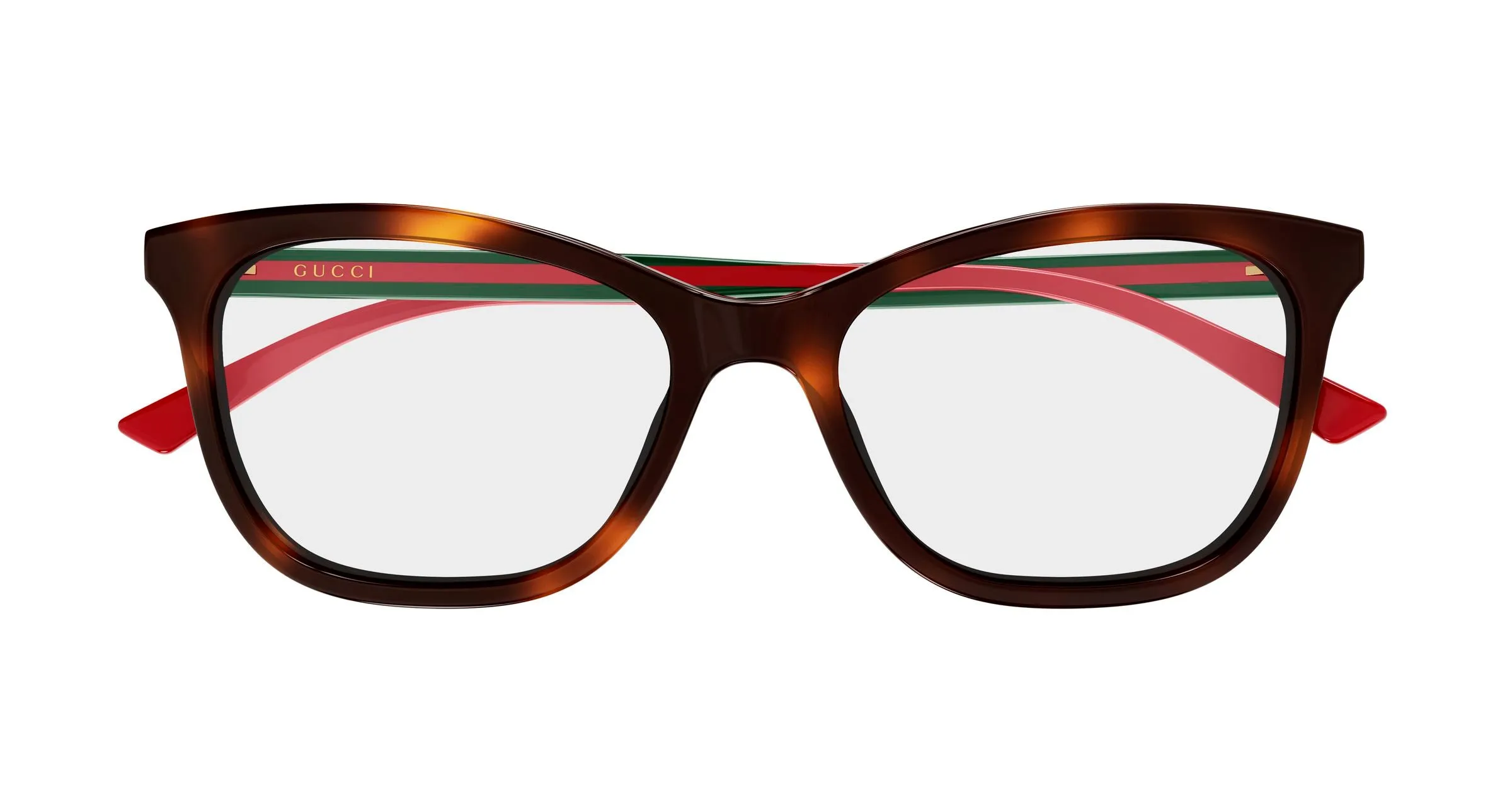 Gucci GG2117O 002 Montature da vista Acetato Havana Trasparente Cat Eye - immagine 2