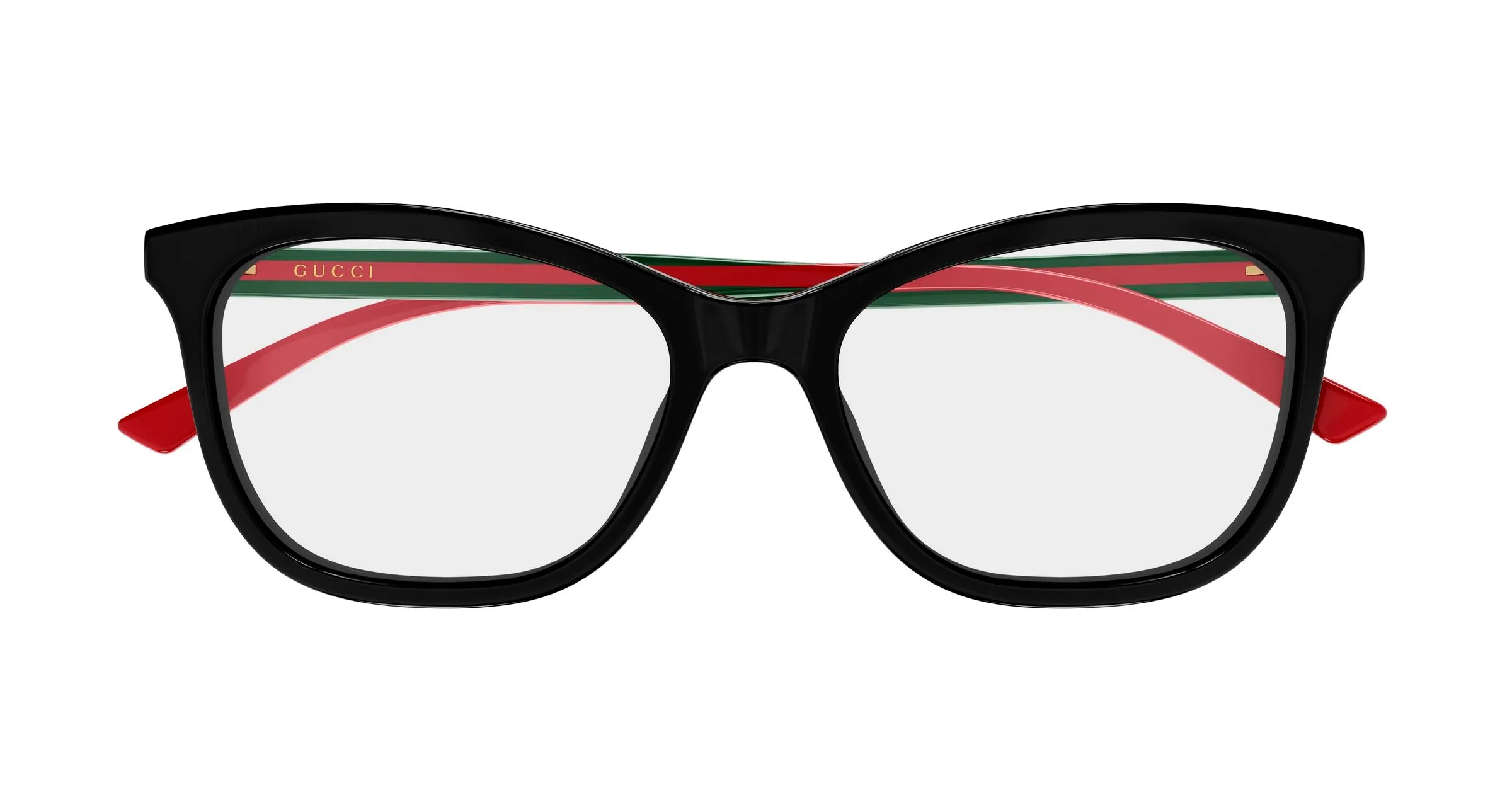 Gucci GG2117O 001 Montature da vista Acetato Nero Trasparente Cat Eye - immagine 2
