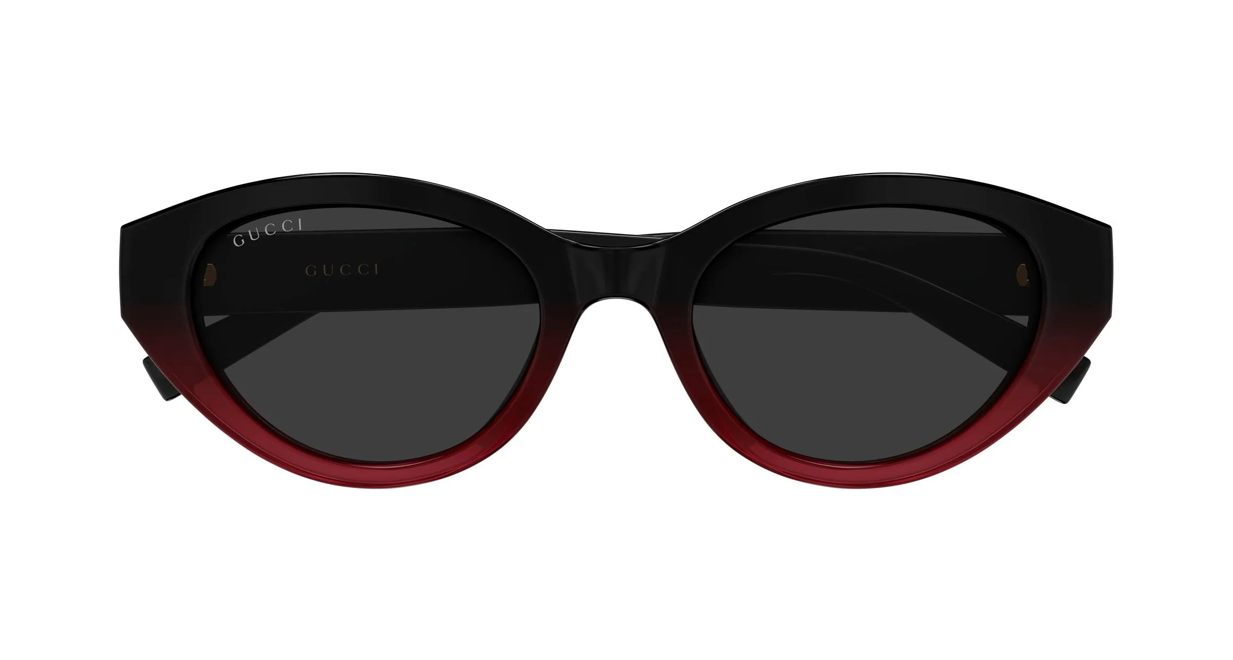 Gucci GG2105SA 003 Occhiali da sole Iniettato Nero Grigio Cat Eye - immagine 2
