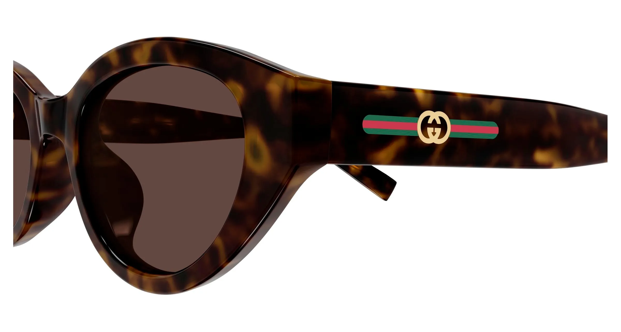 Gucci GG2105SA 002 Occhiali da sole Iniettato Havana Marrone Cat Eye - immagine 3