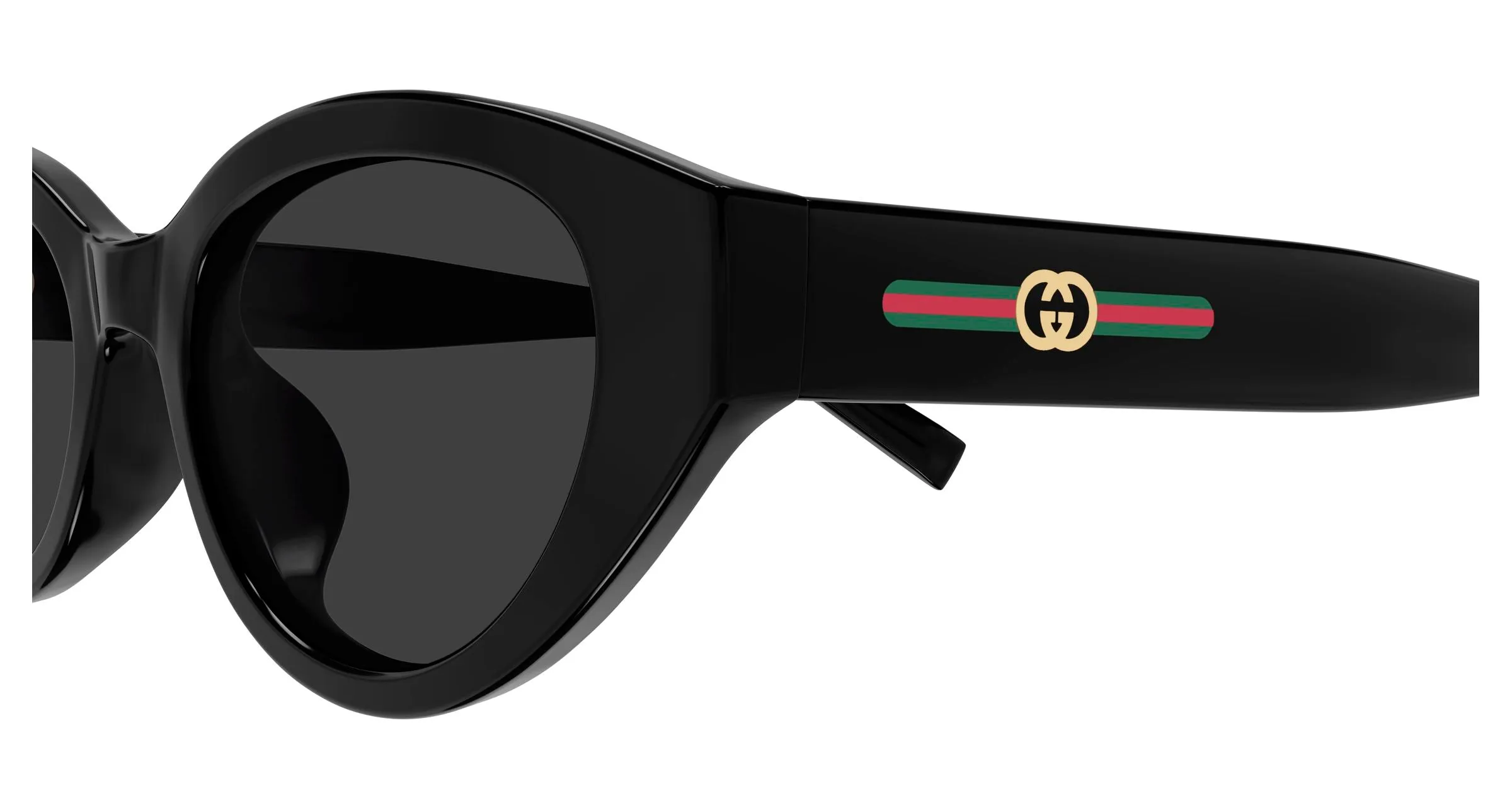 Gucci GG2105SA 001 Occhiali da sole Iniettato Nero Grigio Cat Eye - immagine 3