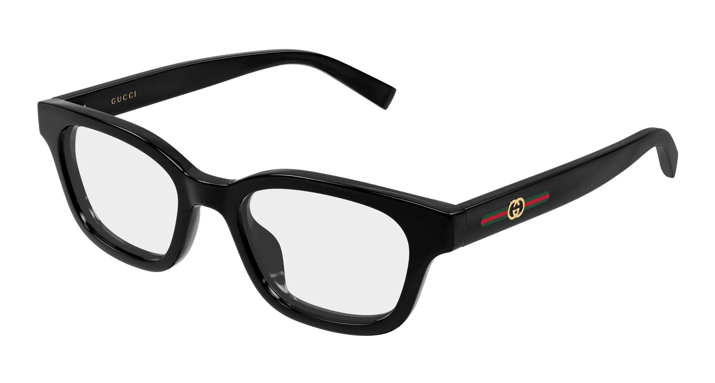 Gucci GG2103OL 005 Montature da vista Iniettato Nero Trasparente Squadrata - immagine 1