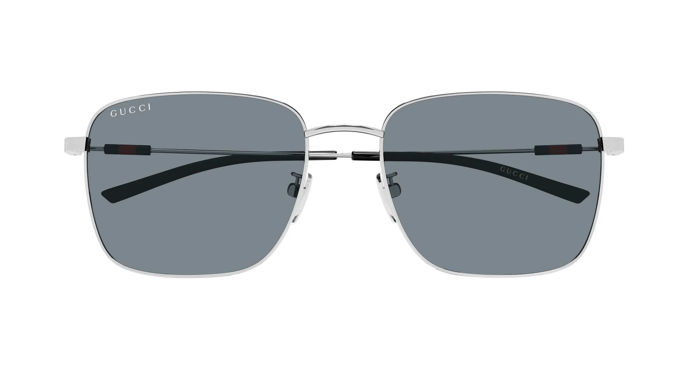 Gucci GG2097SK 003 Occhiali da sole Metallo Argento Grigio Squadrata - immagine 2