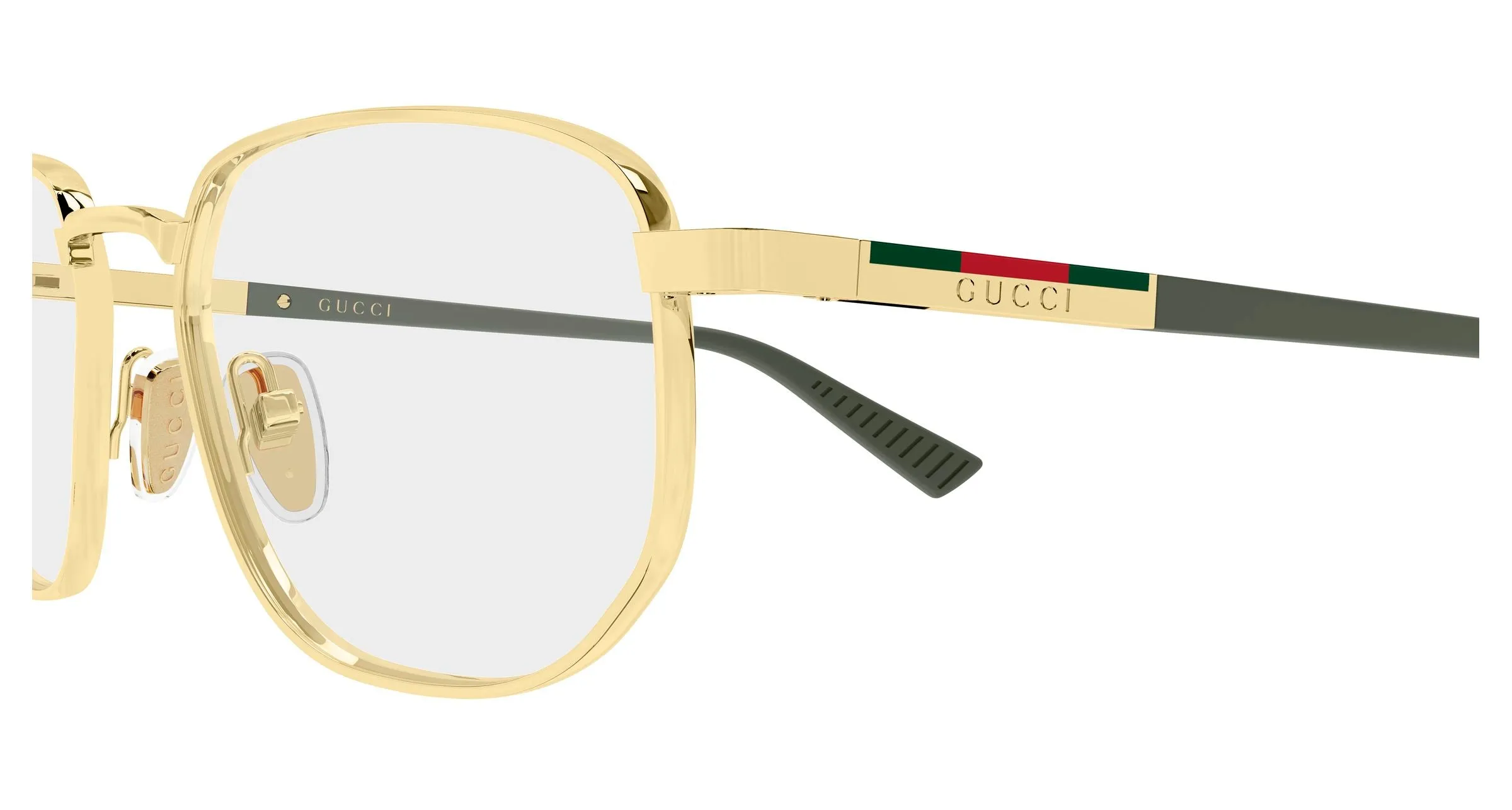 Gucci GG2093O 003 Montature da vista Metallo Oro Trasparente Rotonda - immagine 3