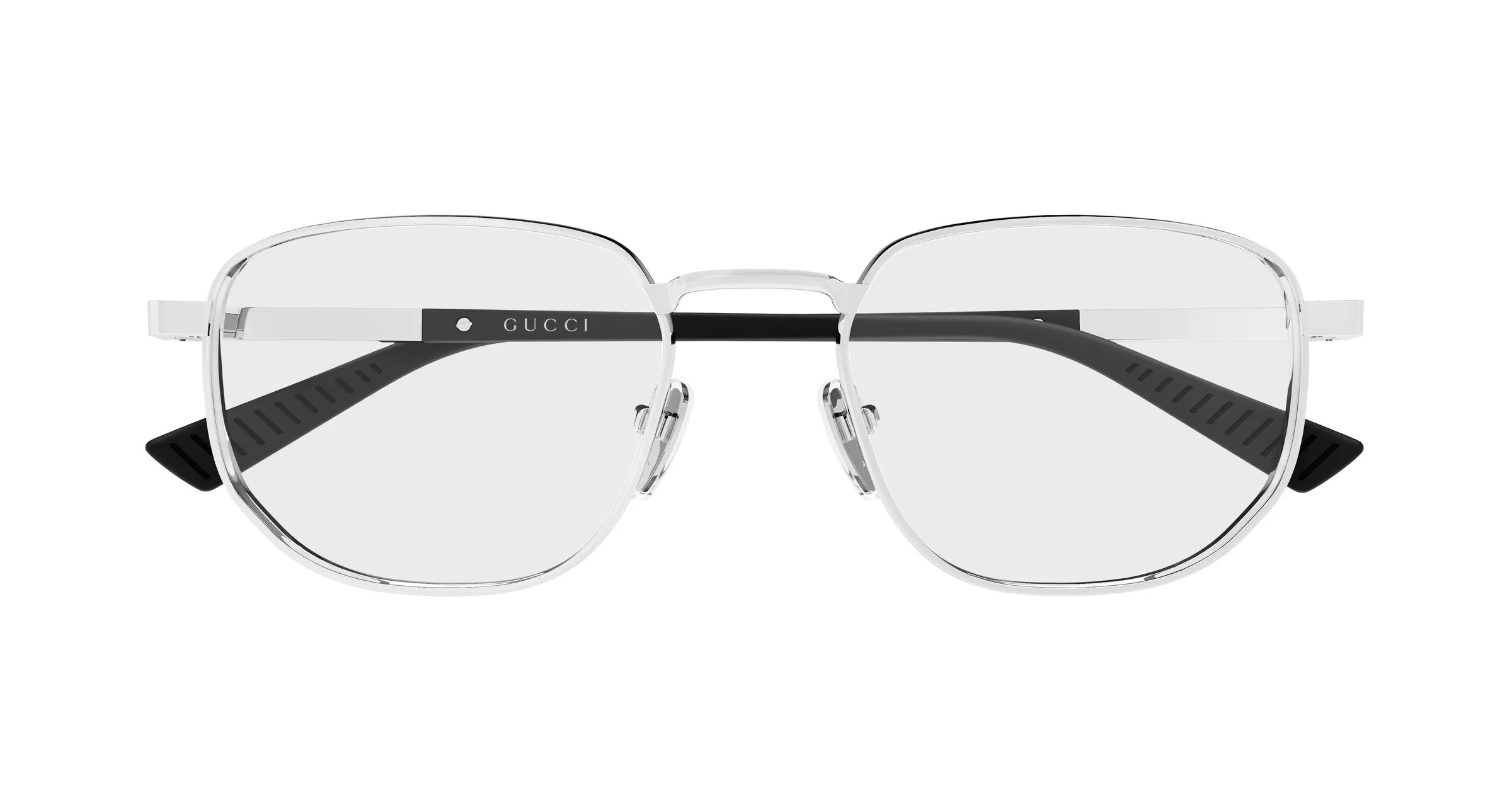 Gucci GG2093O 001 Montature da vista Metallo Argento Trasparente Rotonda - immagine 2