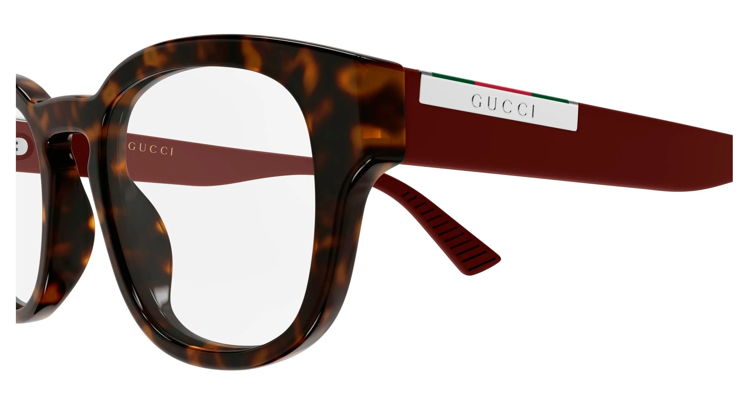 Gucci GG2090O 003 Montature da vista Acetato Havana Trasparente Rotonda - immagine 3