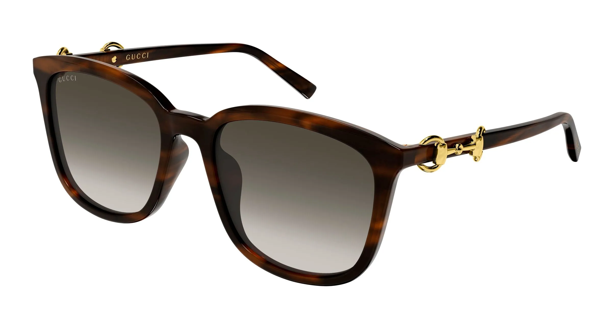 Gucci GG2057SK 002 Occhiali da sole Acetato Havana Grigio Squadrata Sfumato - immagine 1