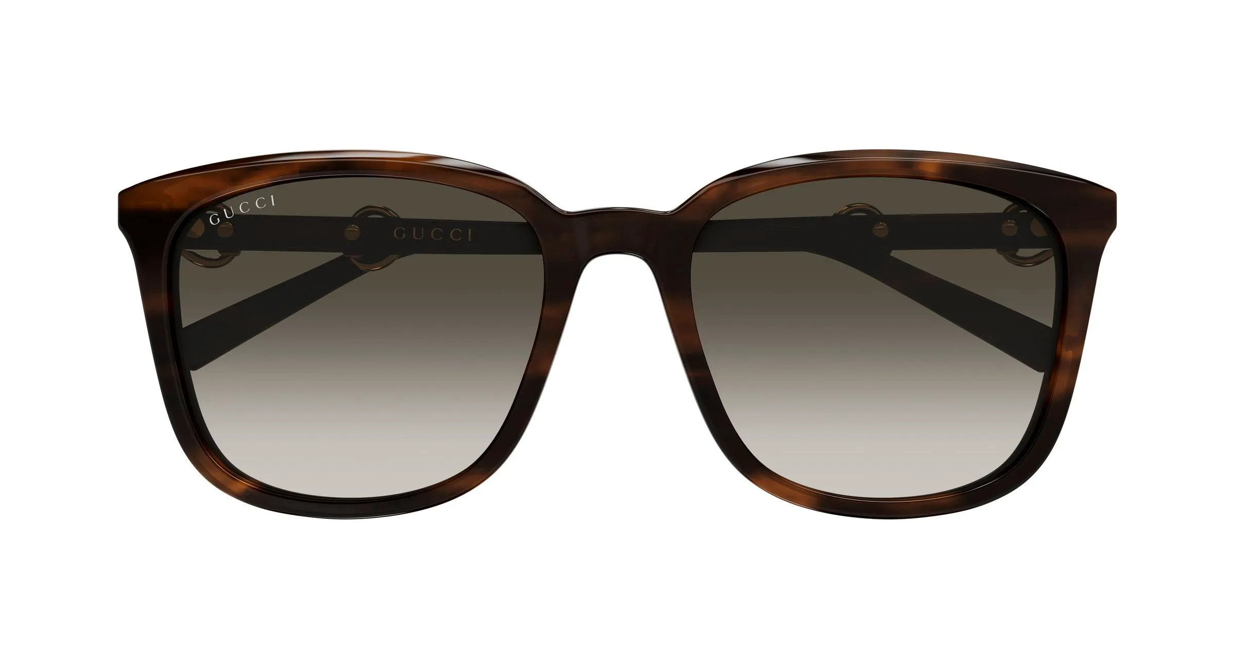Gucci GG2057SK 002 Occhiali da sole Acetato Havana Grigio Squadrata Sfumato - immagine 2