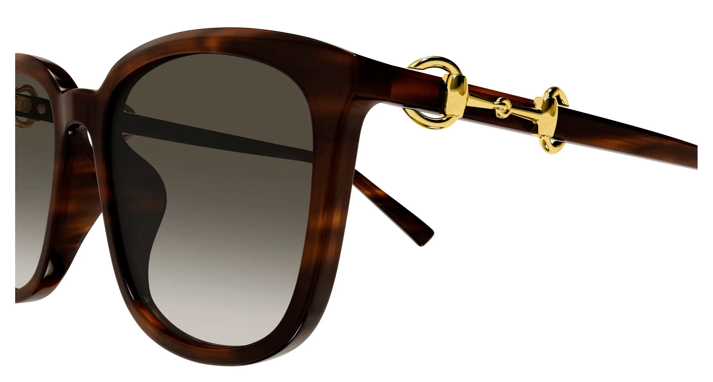 Gucci GG2057SK 002 Occhiali da sole Acetato Havana Grigio Squadrata Sfumato - immagine 3