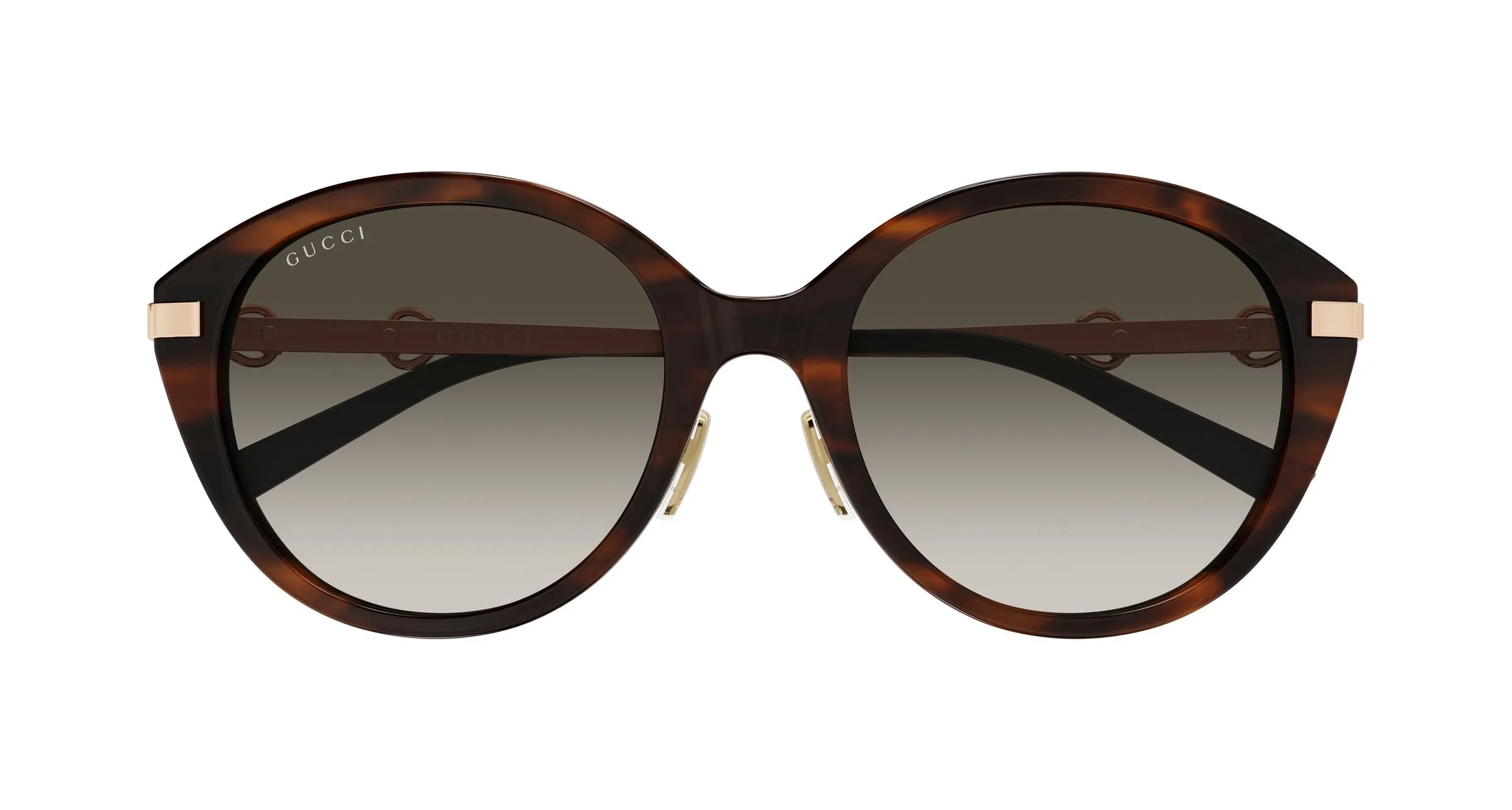 Gucci GG2056SA 003 Occhiali da sole Acetato Havana Grigio Cat Eye Sfumato - immagine 2